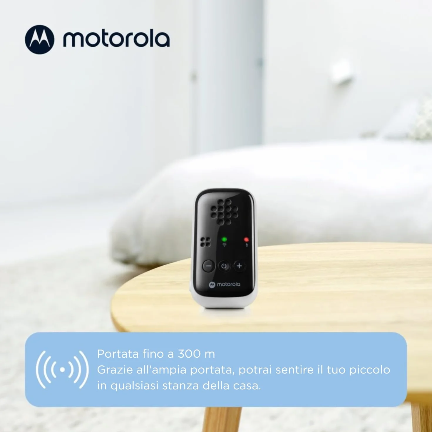 Motorola PIP10 Baby Monitor DECT Bezprzewodowy Mikrofon Czujnik Dźwięku Kontrola Głośności