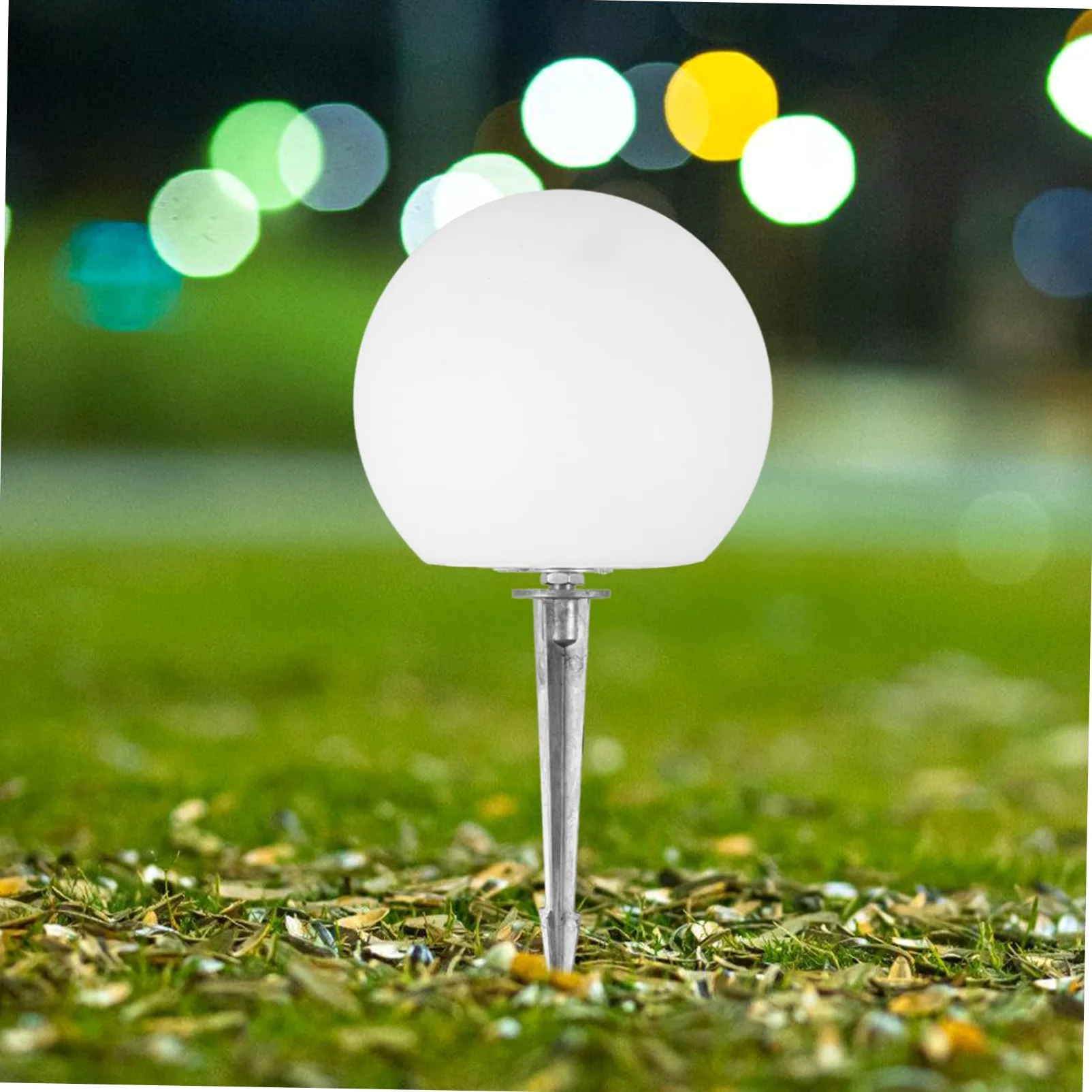 Lampada da Giardino a Picchetto Globo Bianca LED per Esterno | Pe Plastica, Collegamento Diretto, per Uso Interno e Outdoor, Decorazioni Esterno, Lampade da Giardino Decorative