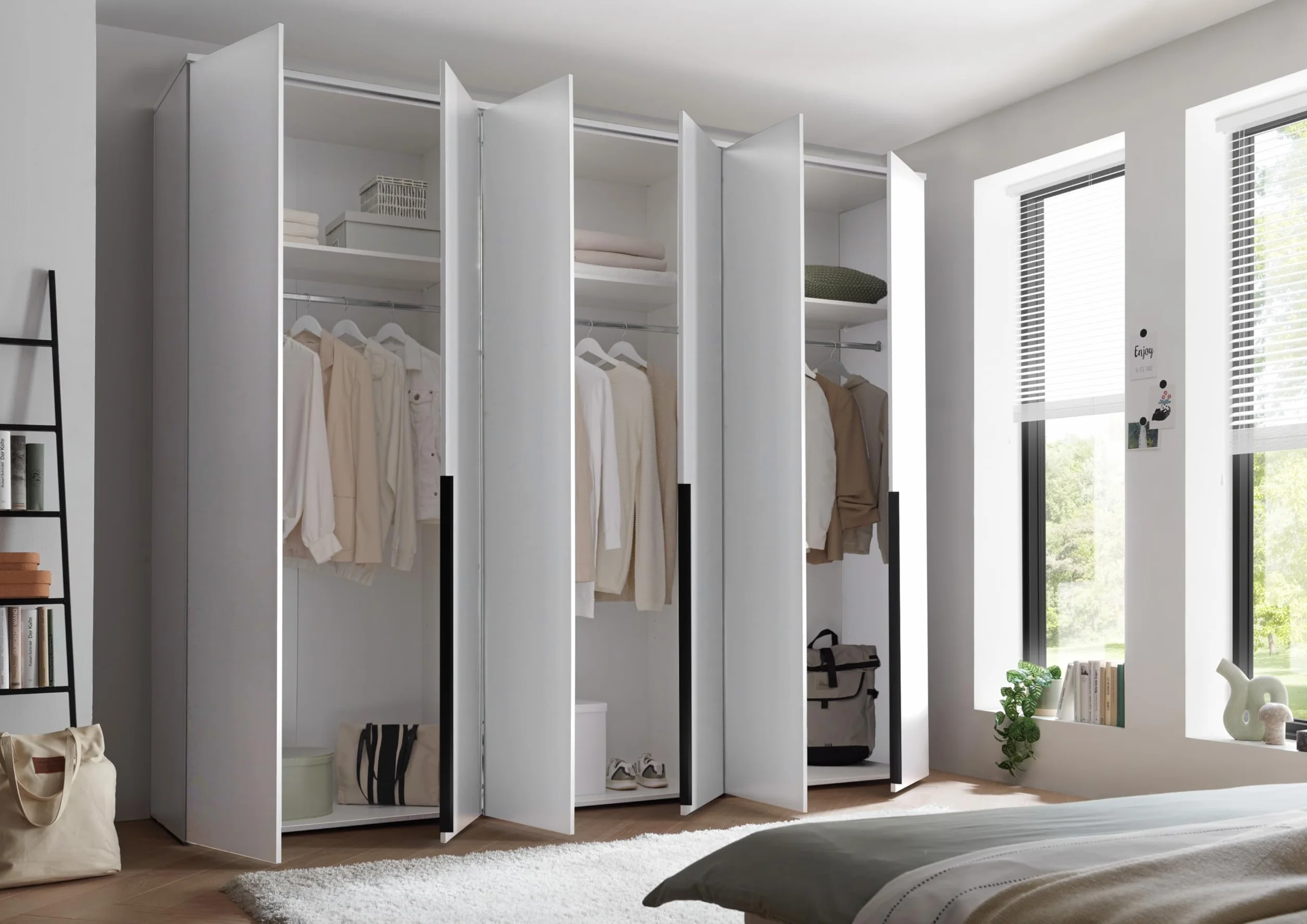 AVANTI TRENDSTORE Civiasco armadio a 6 ante battenti laminato bianco 270x225x52 cm