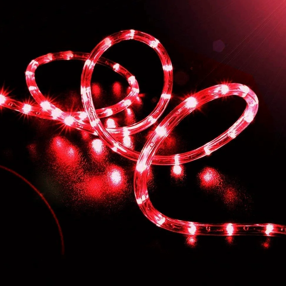 Luci a corda a batteria con telecomando, 300 LED, 32 metri, impermeabili, per esterni, matrimoni, giardino, decorazione per recinzioni Decorazione (rosso)