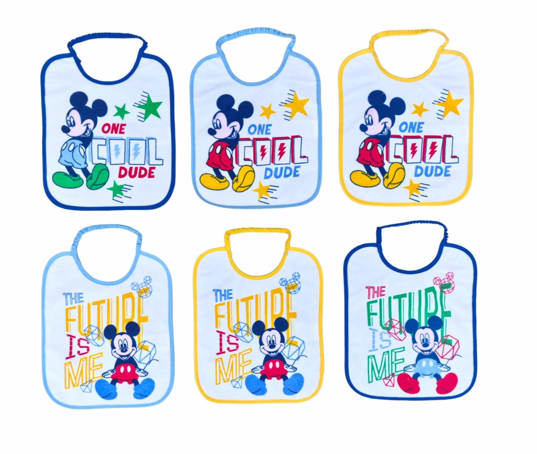 Ellepi bavaglini disney asilo pappa elastico cotone impermeabili