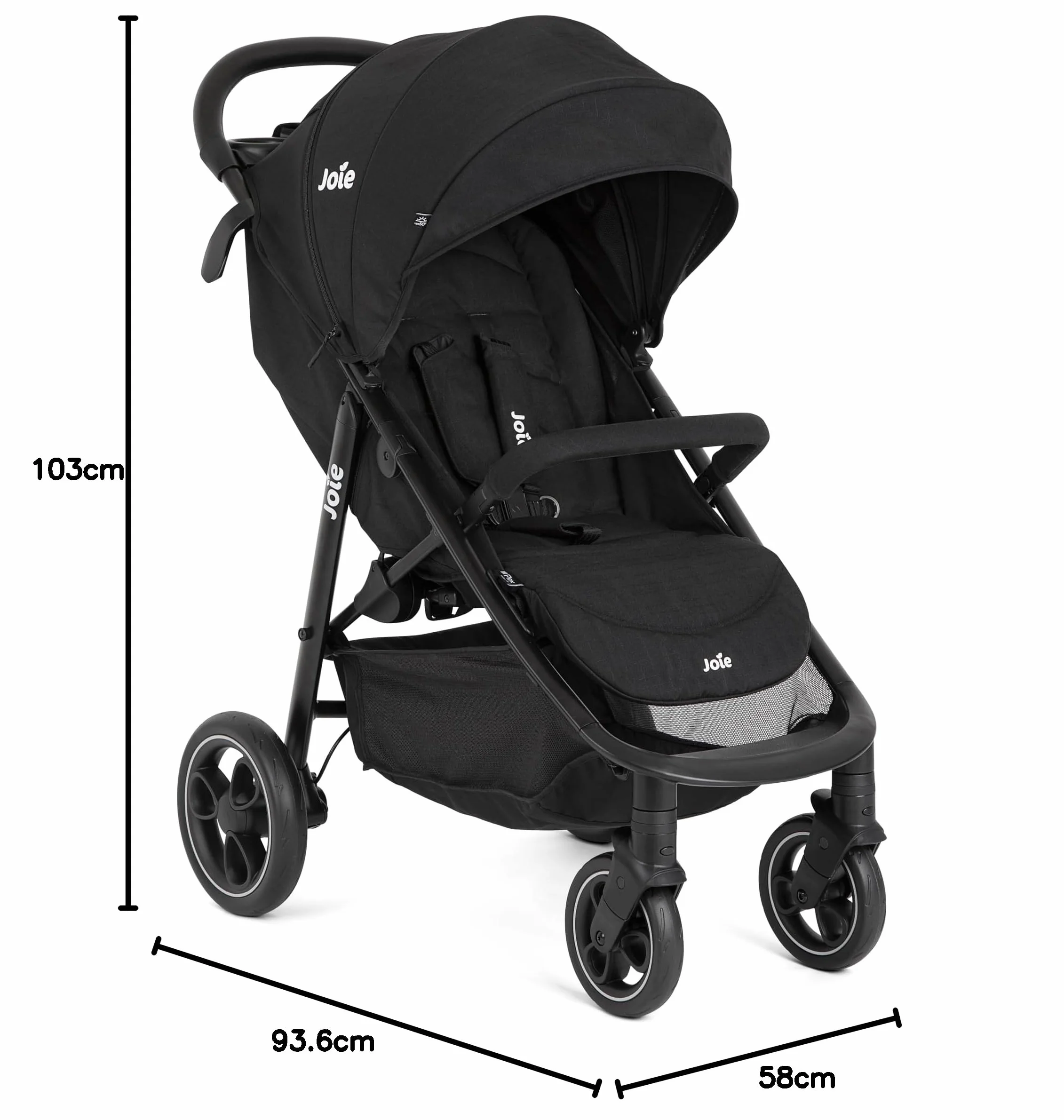 Joie Litetrax™ Passeggino Chiusura Compatta Compatibile Sistema Viaggio Reclinazione Una Mano Fronte Mondo 0-22 kg Shale