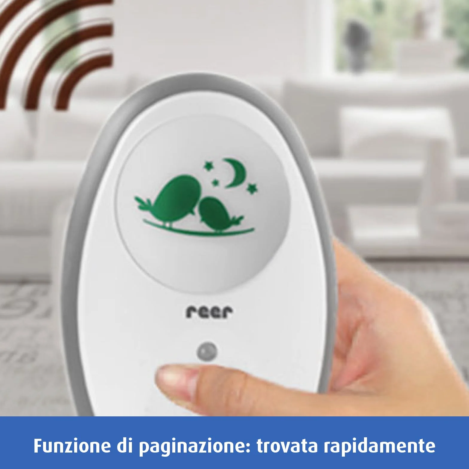 Reer Baby Monitor Digitale 50040 Neo — a Prova di Bug, Basse Radiazioni, Portata 250 m