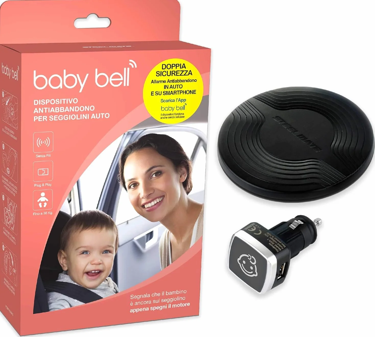 Steelmate Baby Bell Dispositivo anti abbandono base
