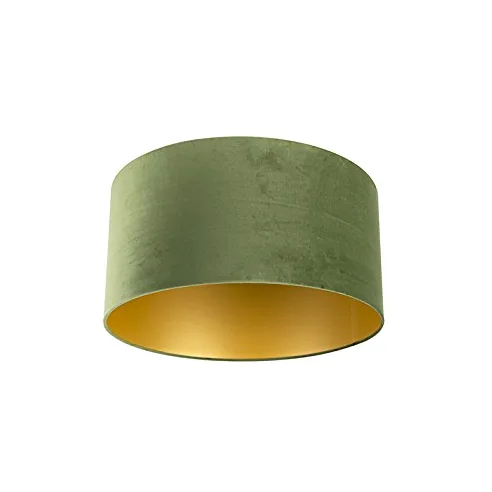 QAZQA cilinder velours - Paralume Classico - luce - Ø 500 mm - Verde -