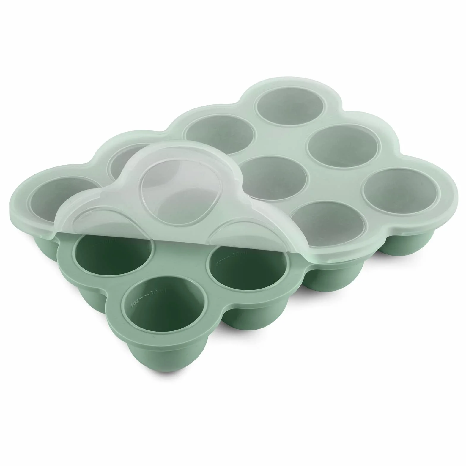 Contenitore per alimenti in silicone per bambini, 12x45 ml, senza BPA, con coperchio