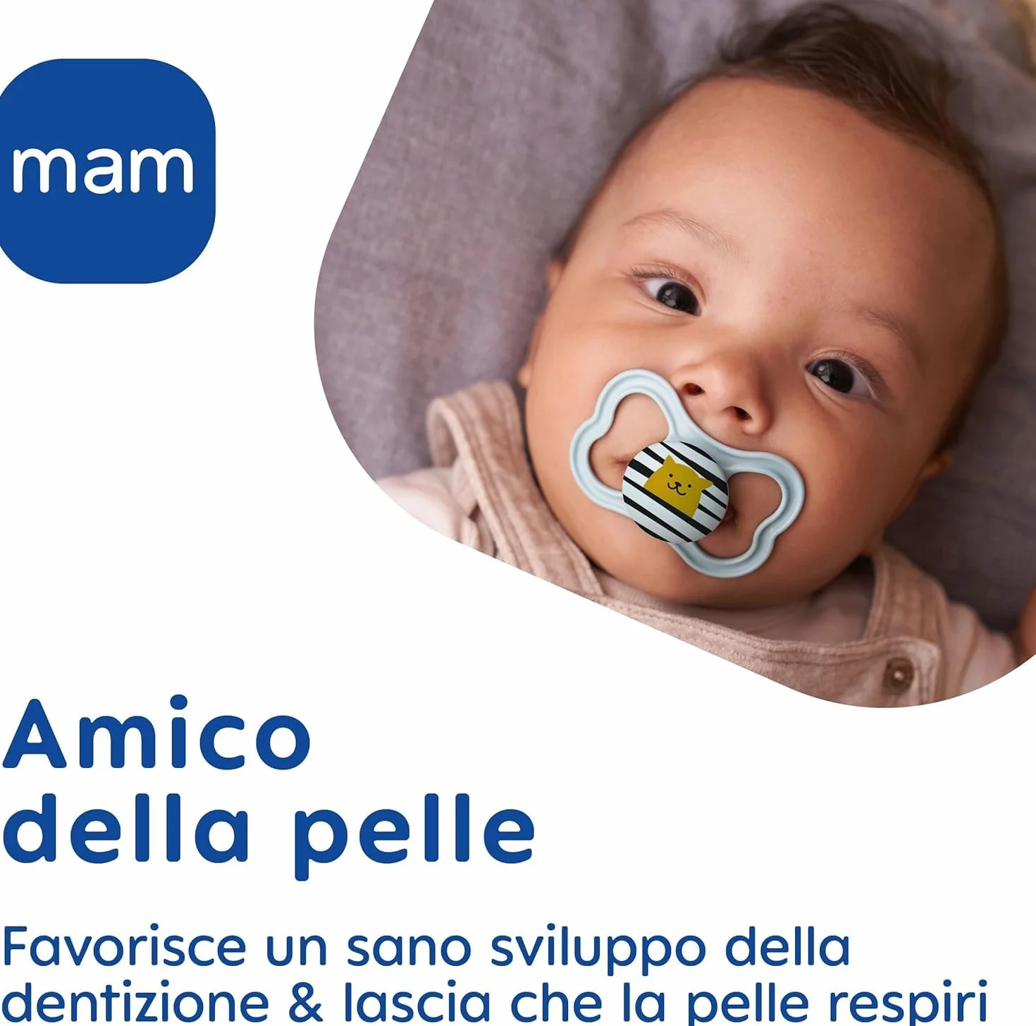 MAM Ciuccio 16-36 Mesi Set da 2, Illumina al Buio, Tettarella Silicone, Porta Ciuccio, Rosa/Lilla