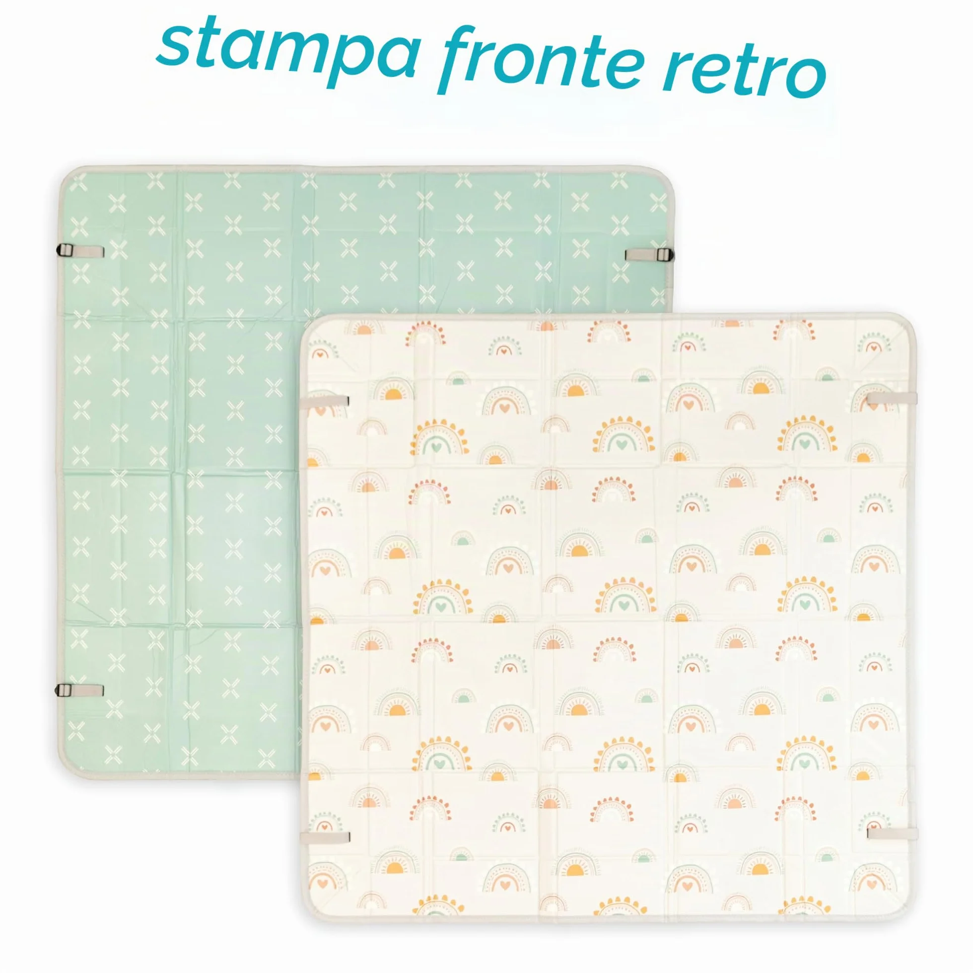 Infantino Foldable Soft Foam Mat, Extra Large Double-Sided Baby Play Mat, Non Slip Crawling for Infants & Toddlers