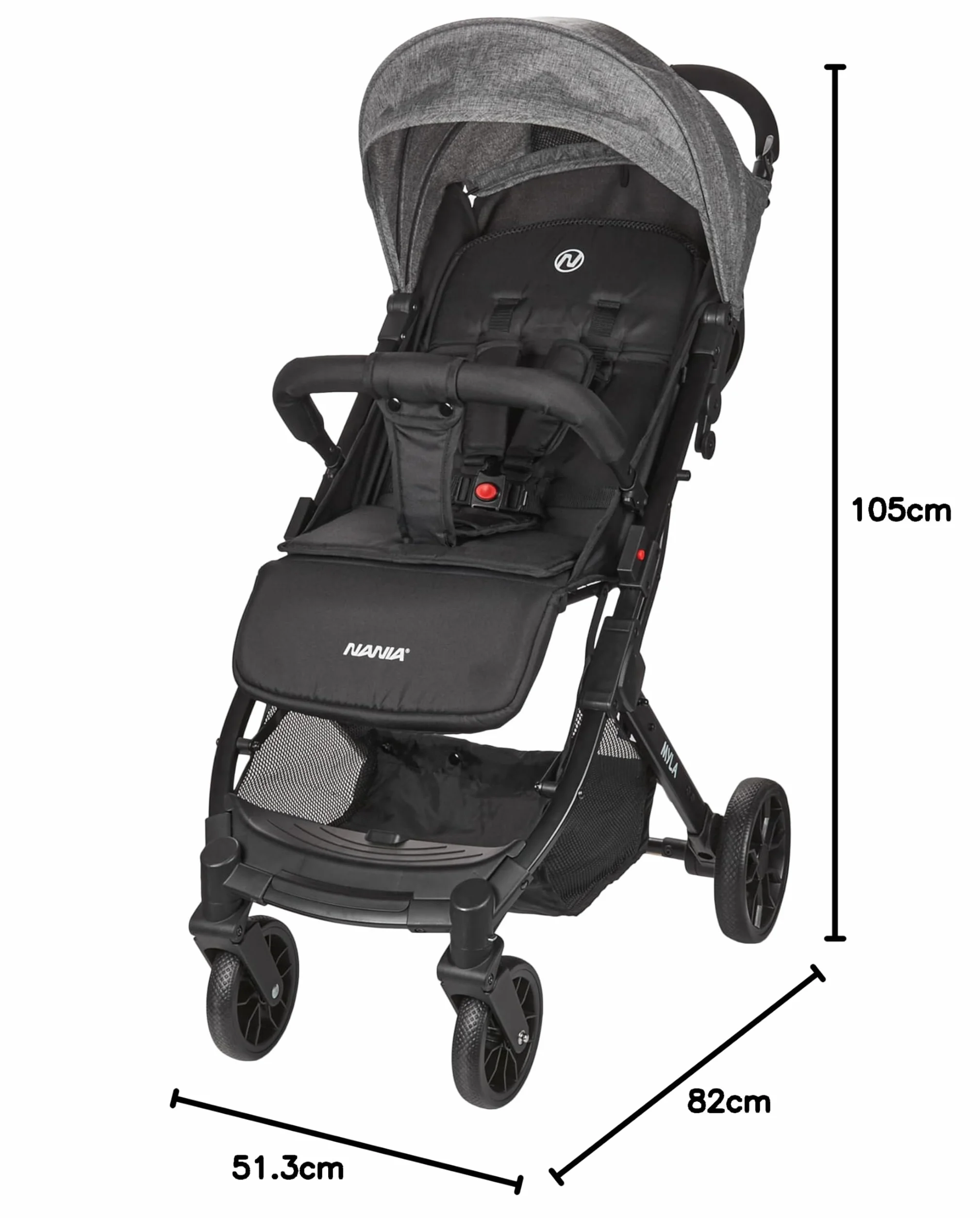 Nania Myla passeggino compatto a ombrello leggero 7,5 kg reclinabile 0-4 anni 22 kg max