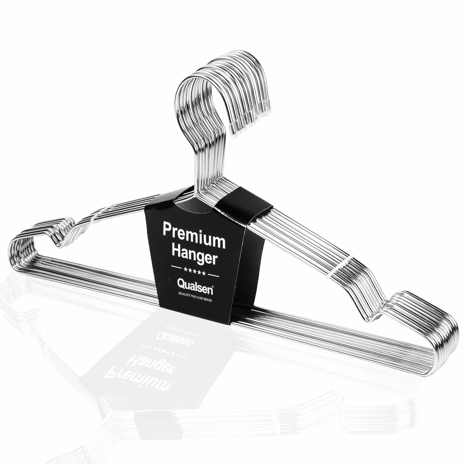 Qualsen Grucce Bambini Acciaio Inox Stampelle Armadio Ultra Sottili Salvaspazio Antiscivolo 10szt 32cm