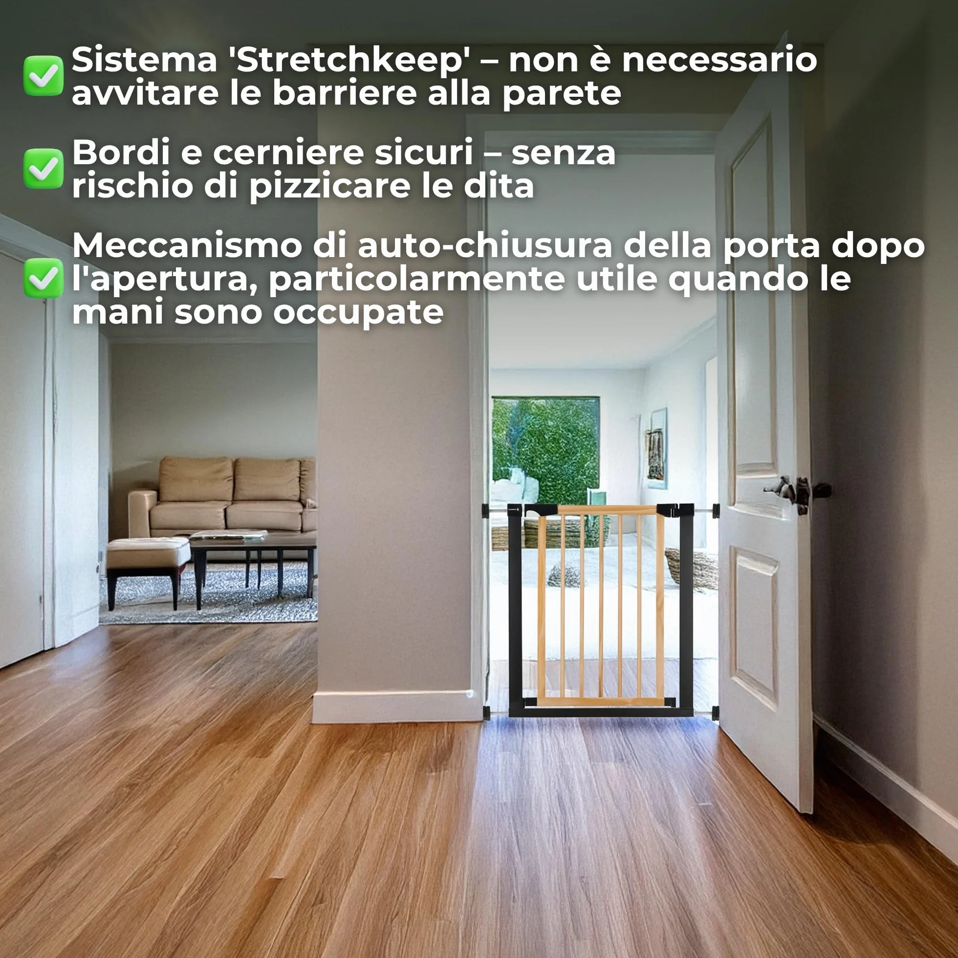 SPRINGOS Griglia di protezione per scale 75-82 cm