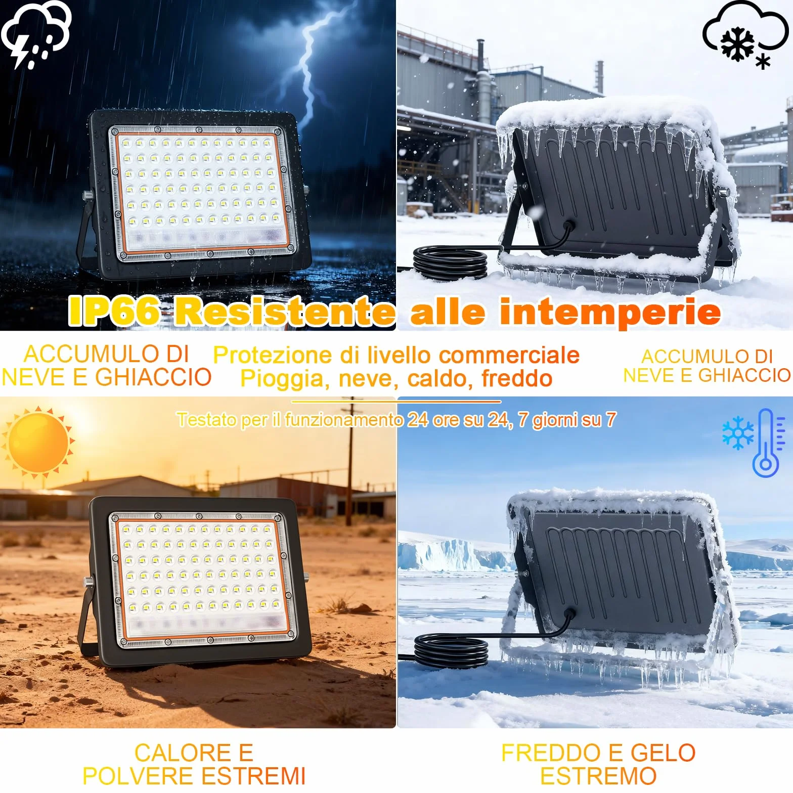 CREATESTAR 100W Faretto LED da Esterno,2pcs Faretto Led con Spina,6500K bianco naturale,Super illuminoso Faro led da 10000 lumen Faretti led Impermeabile IP66 per cortile, giardino, garage, tetto.