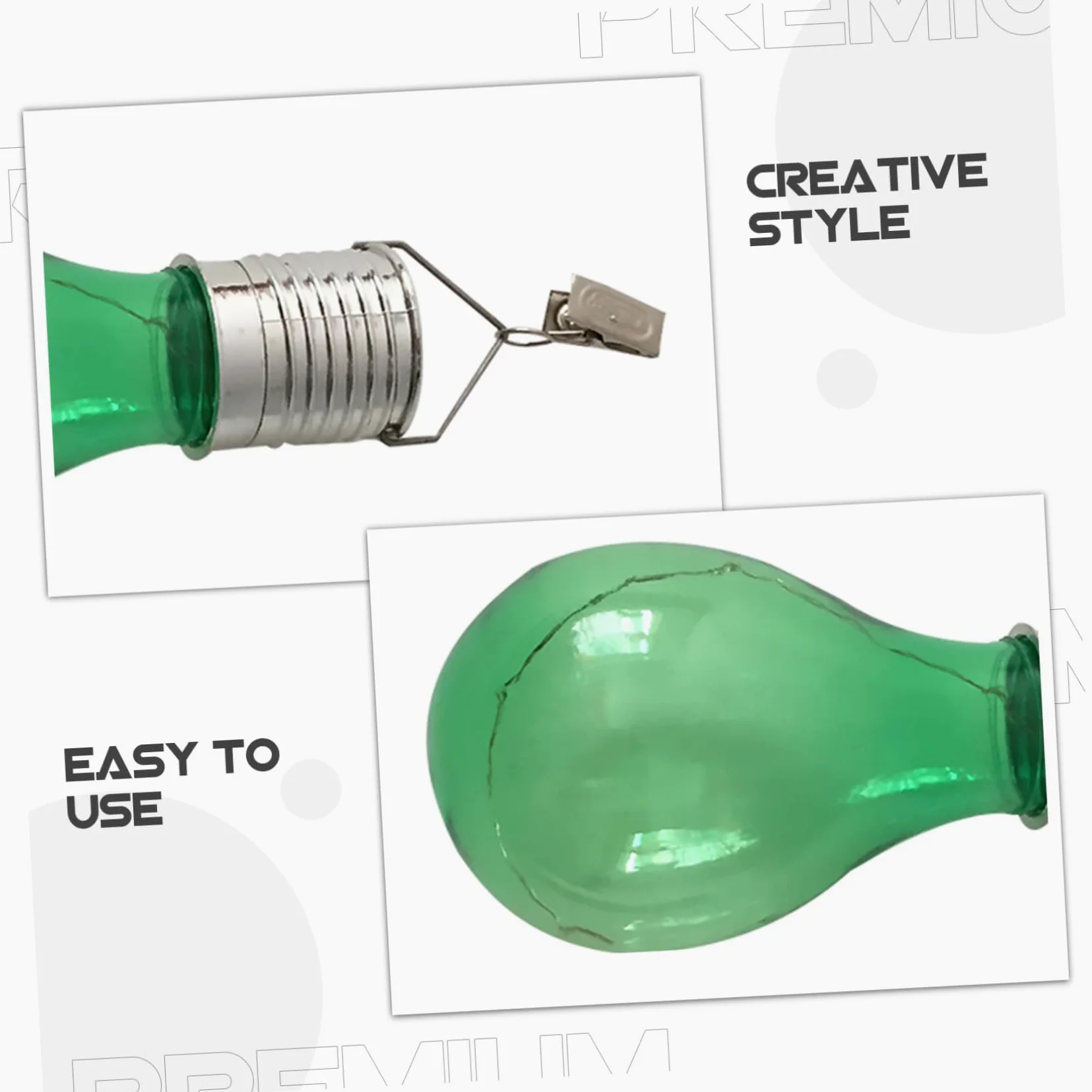 Beavorty Lampadine Solari da Esterno LED Impermeabili a Energia Solare, Set da 5 Luci Sospese Clip per Decorazioni da Giardino, Luci Solari Creative per Aree senza Alimentazione Elettrica
