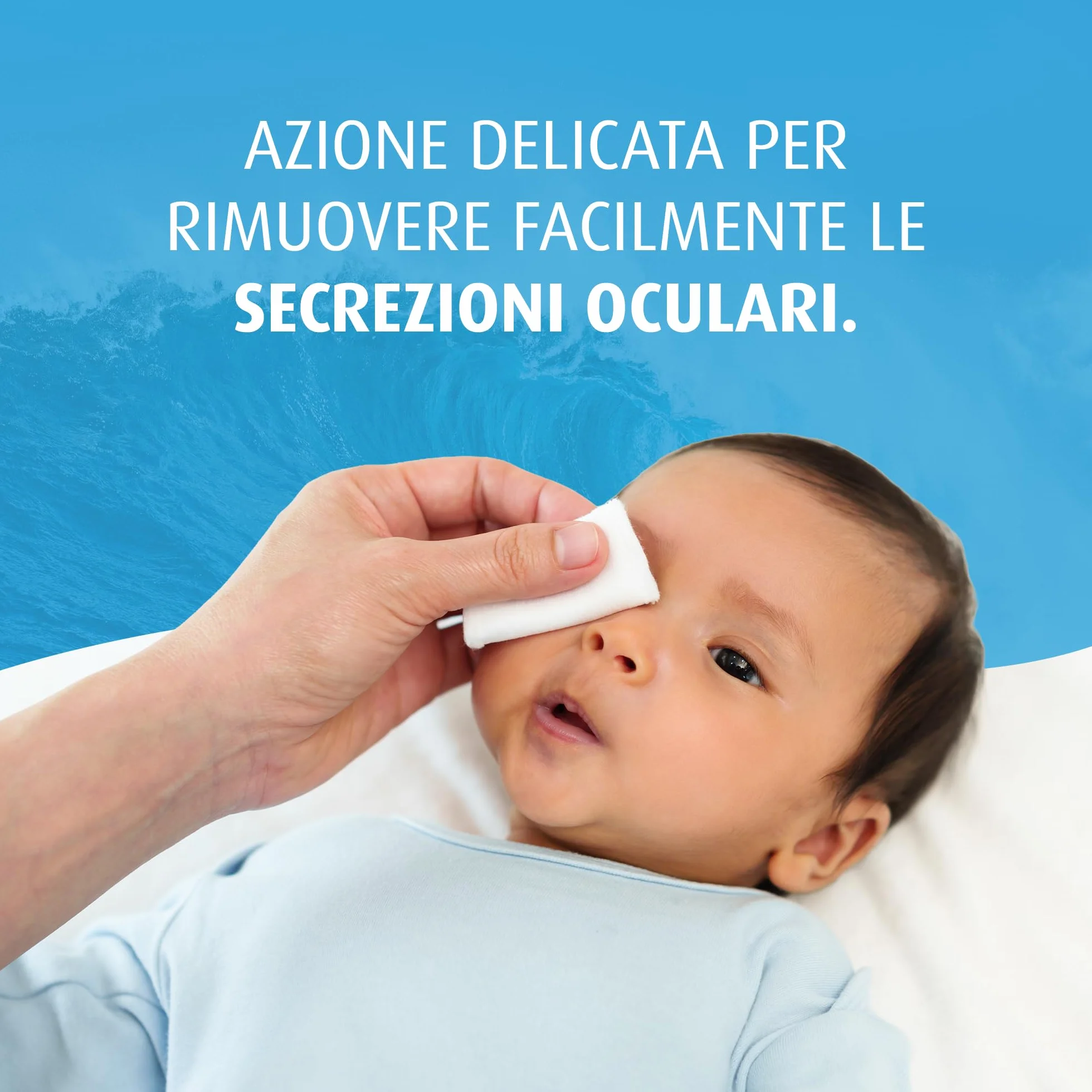 Baby Eyes Salviettine Oftalmiche Monouso 16 pz Igiene Delicata Area Perioculare Neonati Bambini con Eufrasia Acido Ialuronico Hamamelis Fiordaliso Senza Profumo Alcool