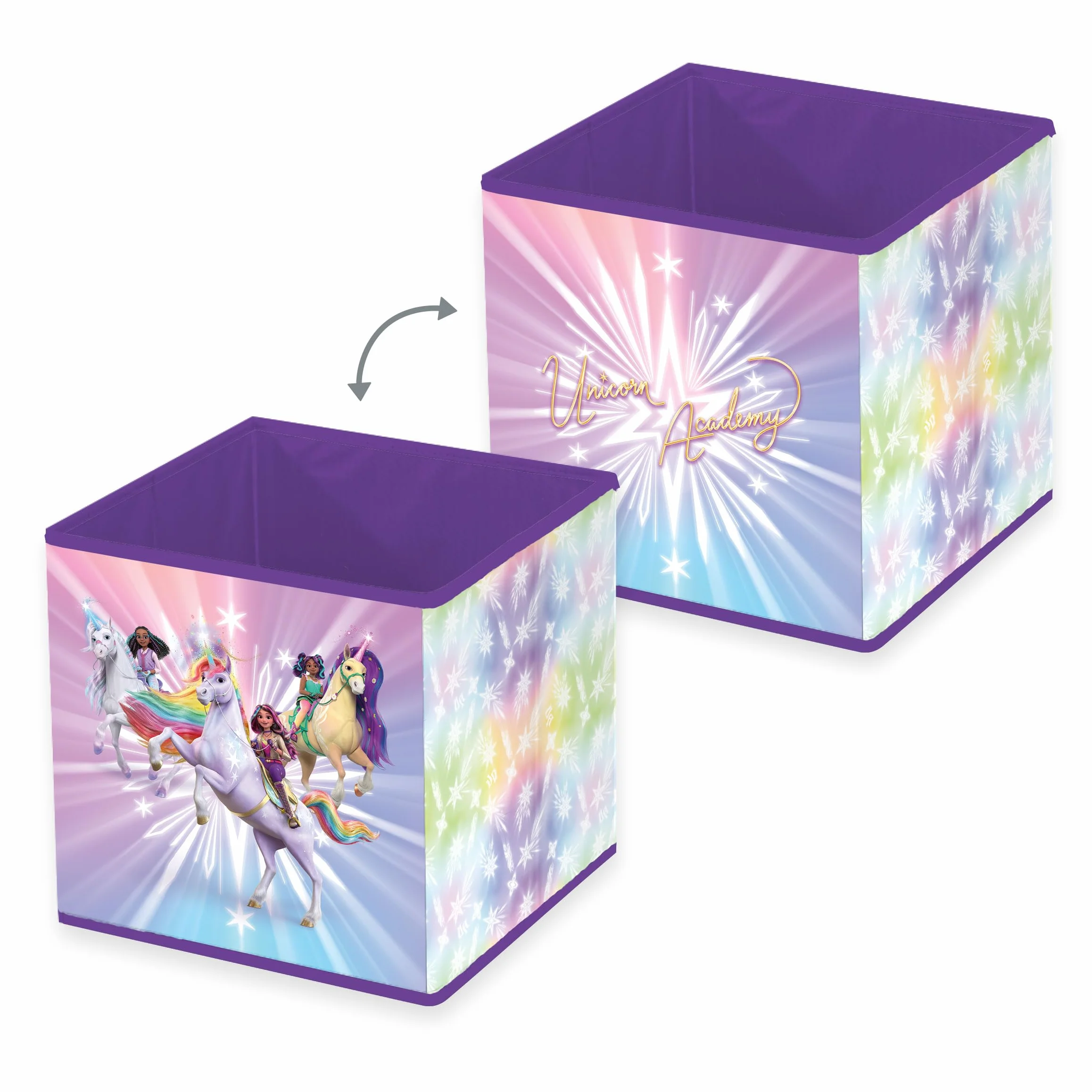 Herding Contenitore Portaoggetti Unicorn Academy 30 x 30 x 30 cm Polipropilene