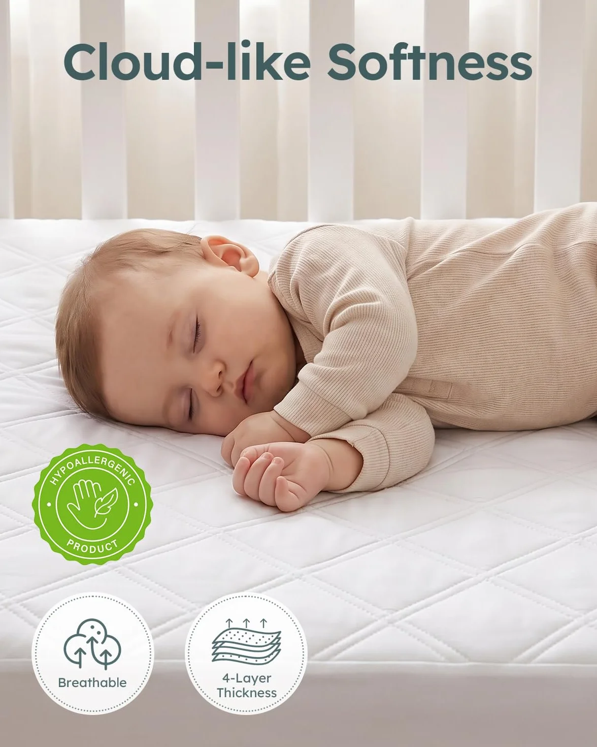 Yoofoss Coprimaterasso Impermeabile 50x90 Bebe Protezione Materasso Bambino Lavabile