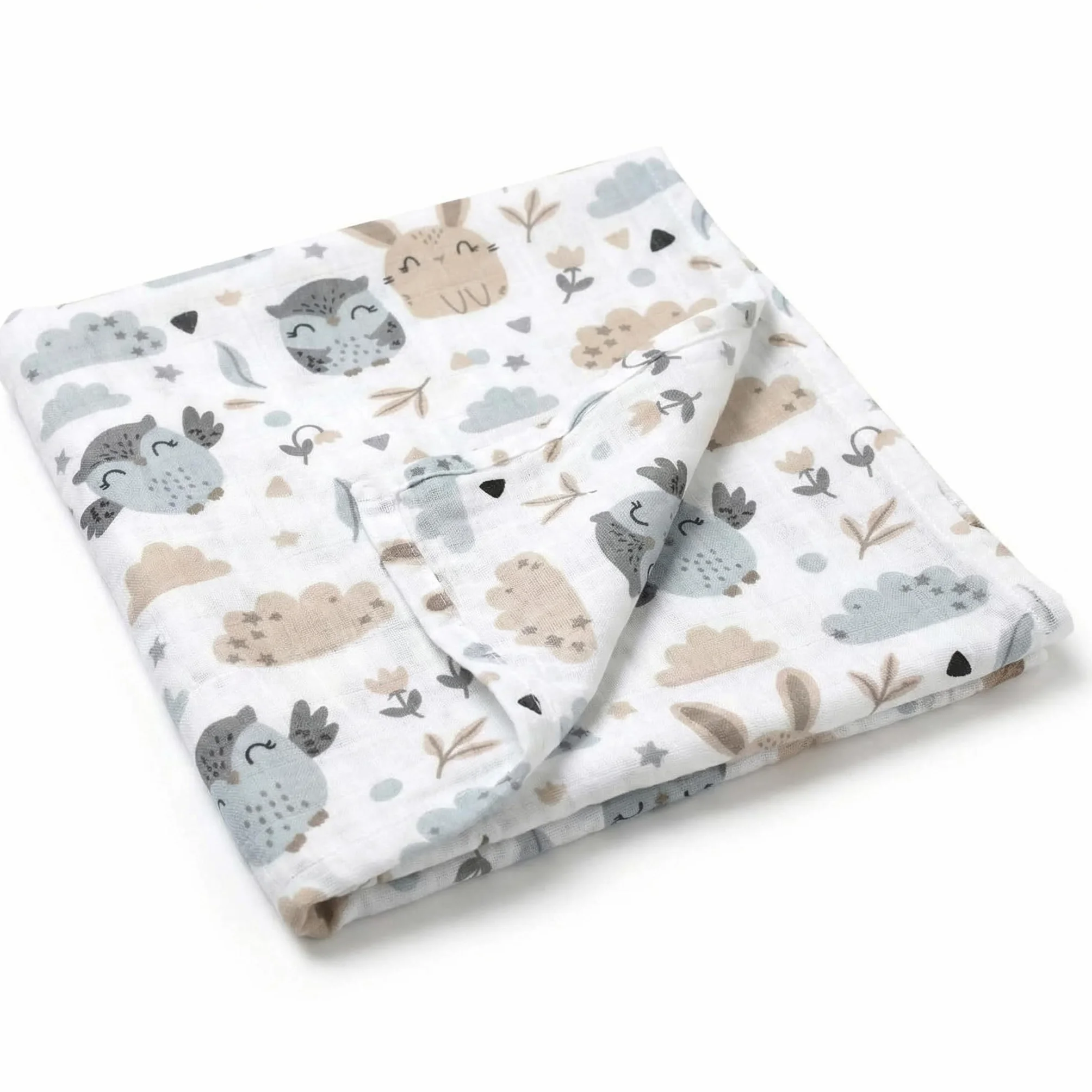 BABYSAFE Mussole Neonato Cotone Biologico 80x70cm Pacco da 3 Certificato OEKO-TEX Made in Europe