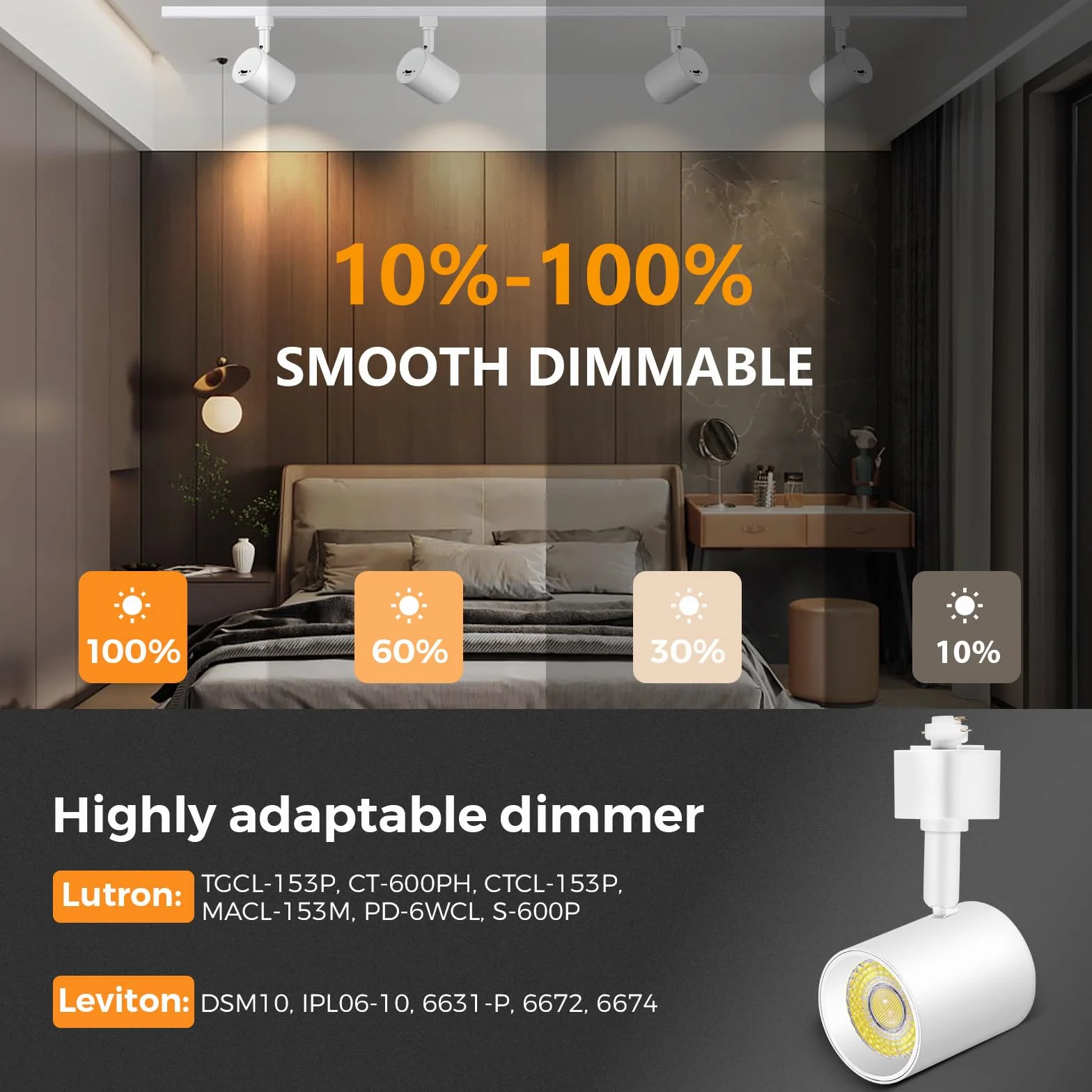 VANoopee 5 colori, 12 luci, con illuminazione a binario H, altezza 3 m, luci LED dimmerabili, accessori moderni
