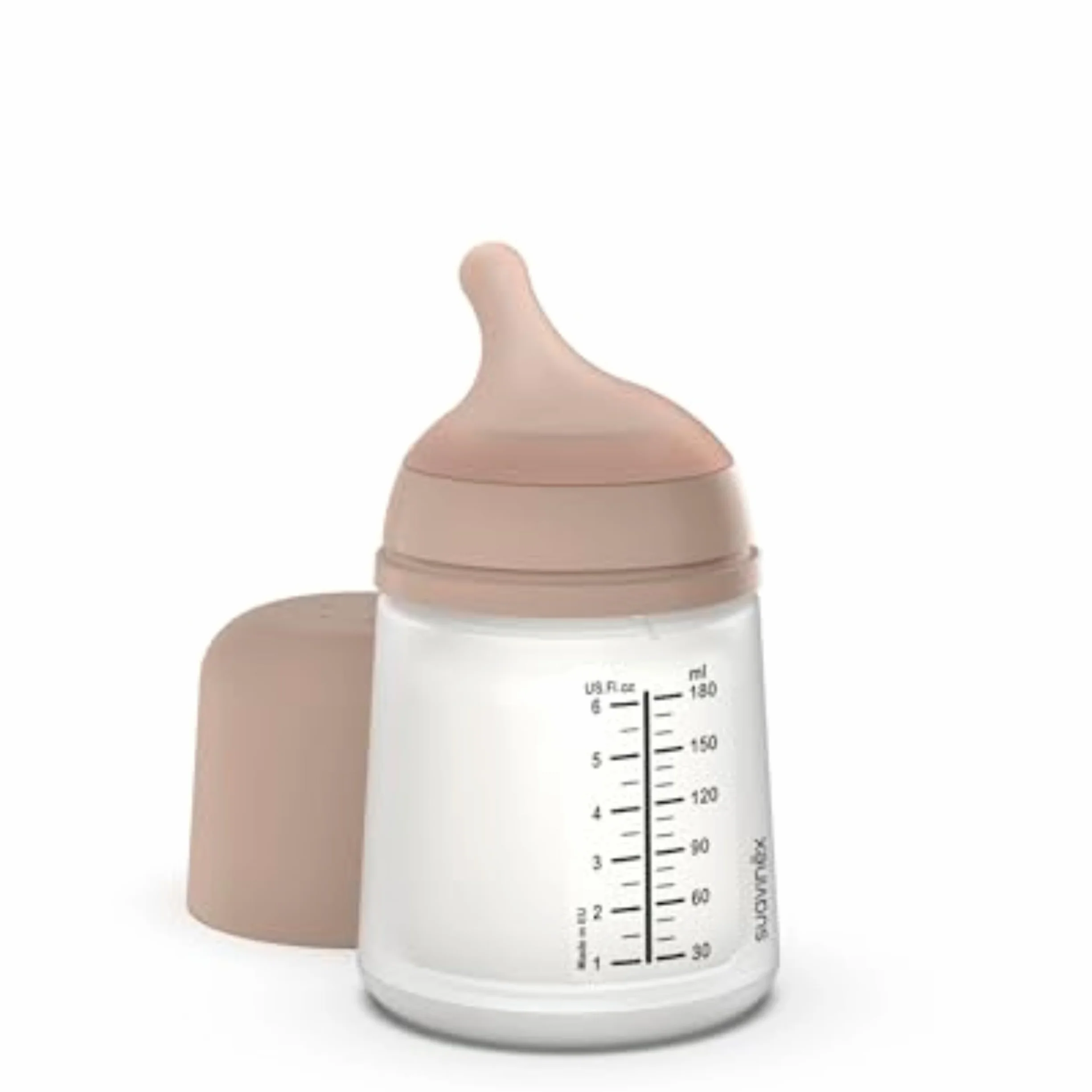 Suavinex Biberon Anti-Coliche Zero Zero 180 ml Medium Tettarella Flusso Adattabile Silicone 0+