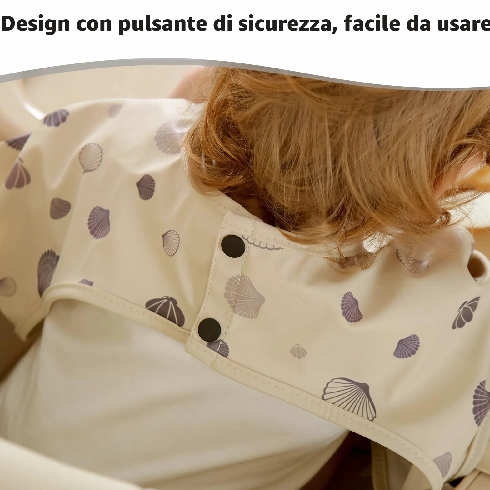 Bavaglino per Svezzamento con Maniche Corte BLW Morbido Delicato Pelle