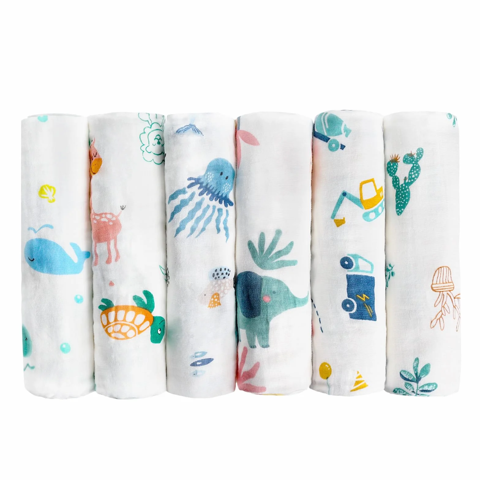 Maliton Mussole Neonato 6 pezzi Cotone 70x70cm Unisex