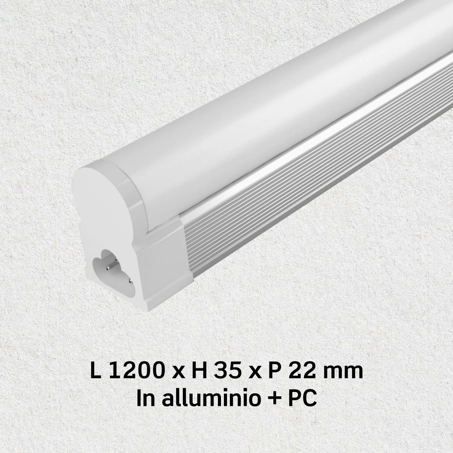 Eurocali Luce LED Sottopensile 120cm Raccordabile T5 24W 2640 lumen Luce Bianco Freddo 6500K - Pacco da 2 reglette