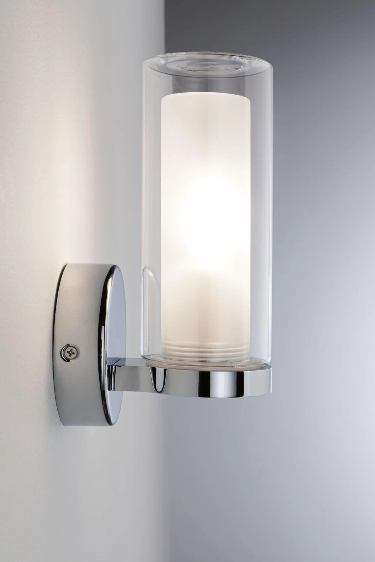 Paulmann 71076 Applique Selection Bathroom Luena IP44 E14 230 V max 20W dimmerabile cromo, vetro, luce da bagno a una fiamma