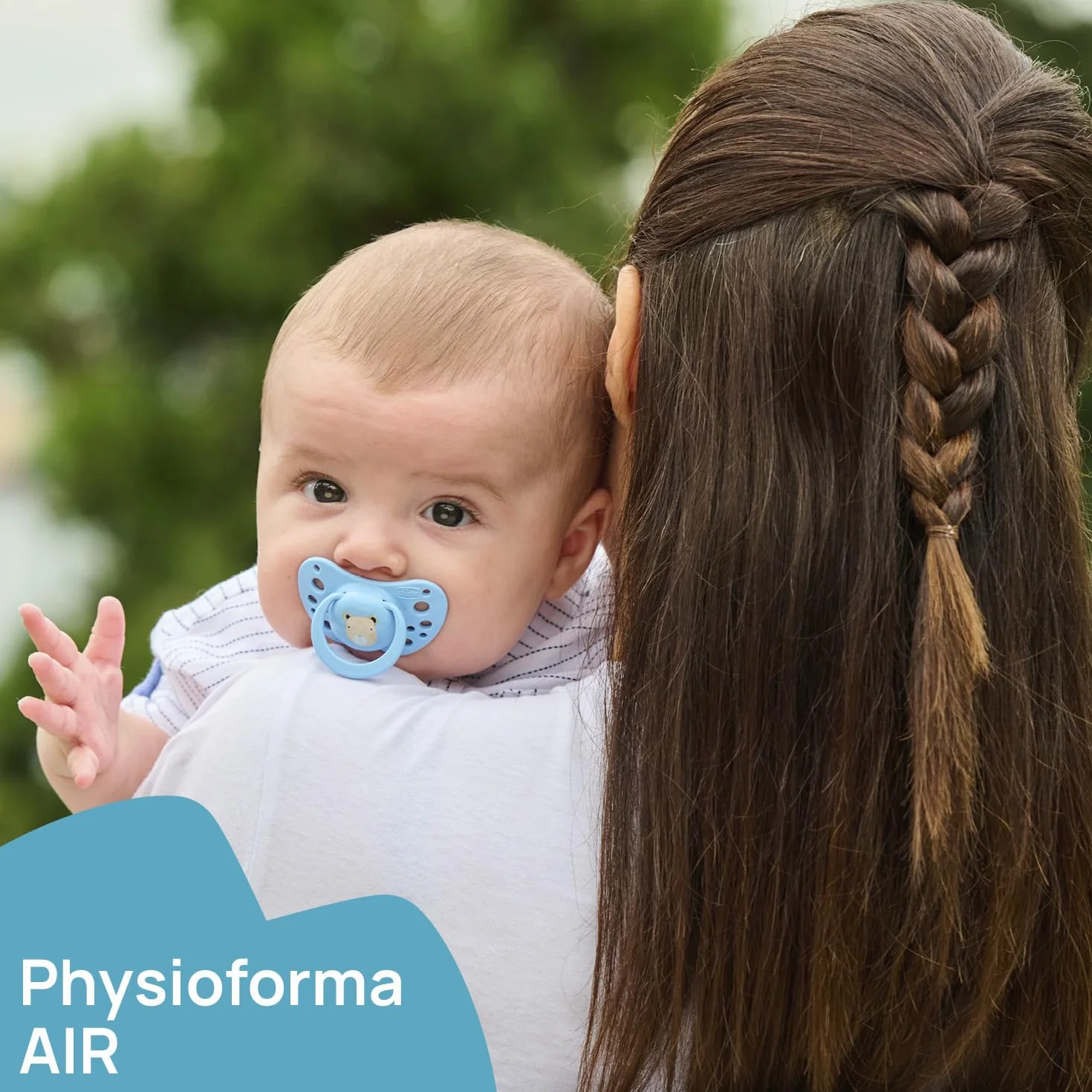 Chicco PhysioForma Succhietto Air Blu Lumi, Ciuccio 16-36 Mesi, Si Illumina al Buio, Silicone, 2 Pezzi