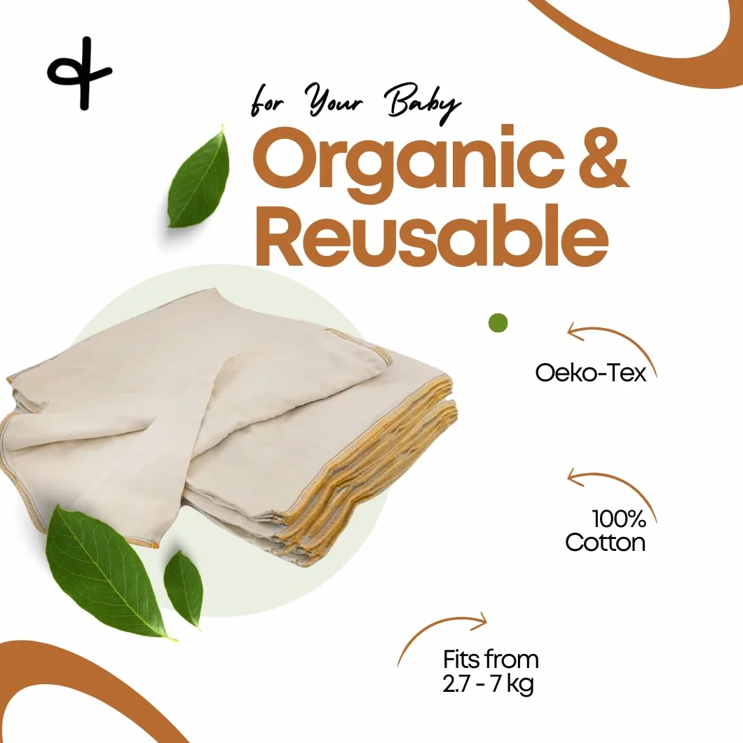 Avo + Cado Prefolds cotone biologico 1-10 pezzi pannolini stoffa 100% cotone non sbiancato Öko-Tex