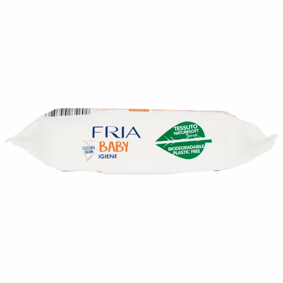 Fria Baby Salviette per Cambio Pannolino con Olio di Argan e Nutrimilk, Idratanti, 70 Pezzi