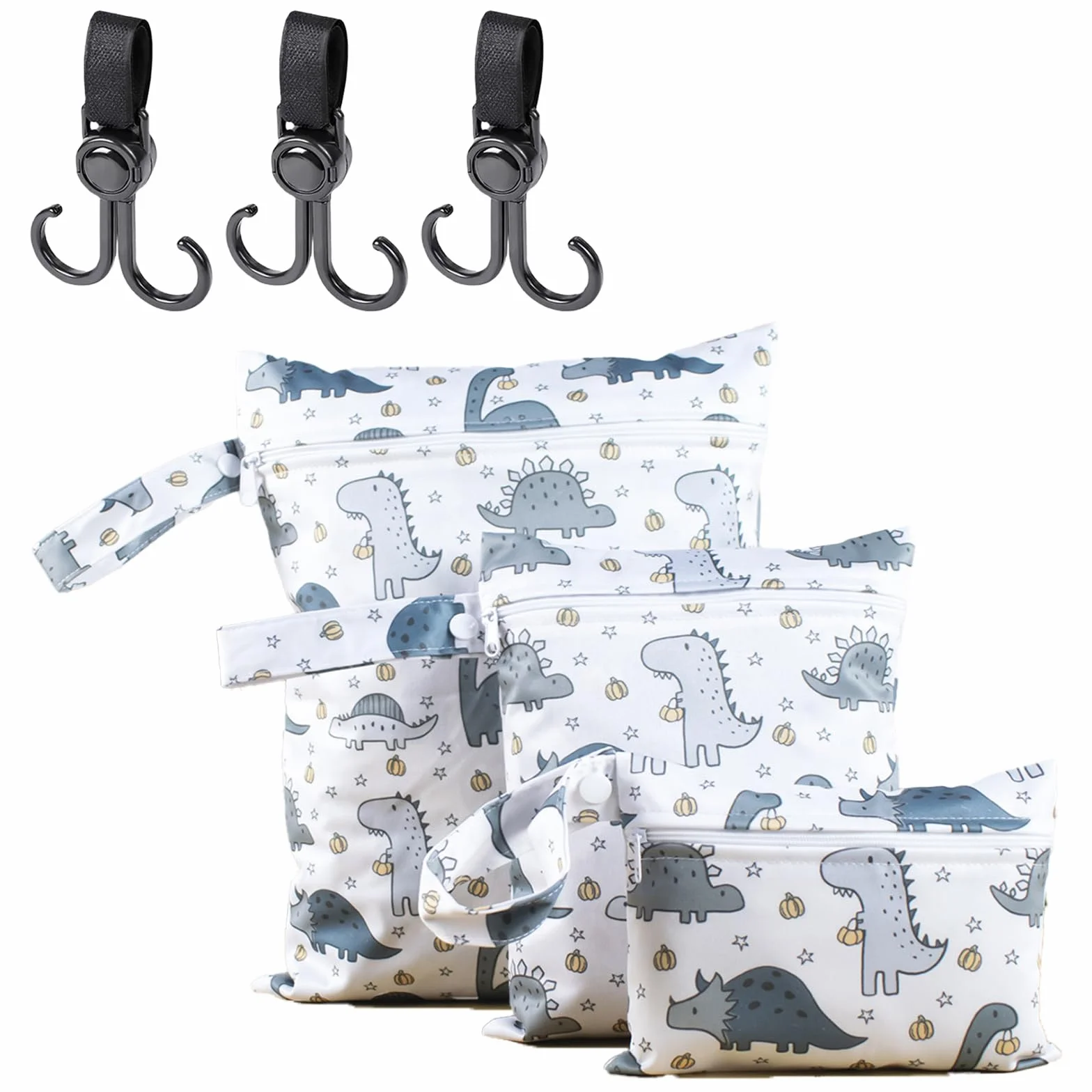 Wetbag Pannolini Riutilizzabile 3 Pezzi Borsa Lavabile con Cerniera per Bambini Viaggi