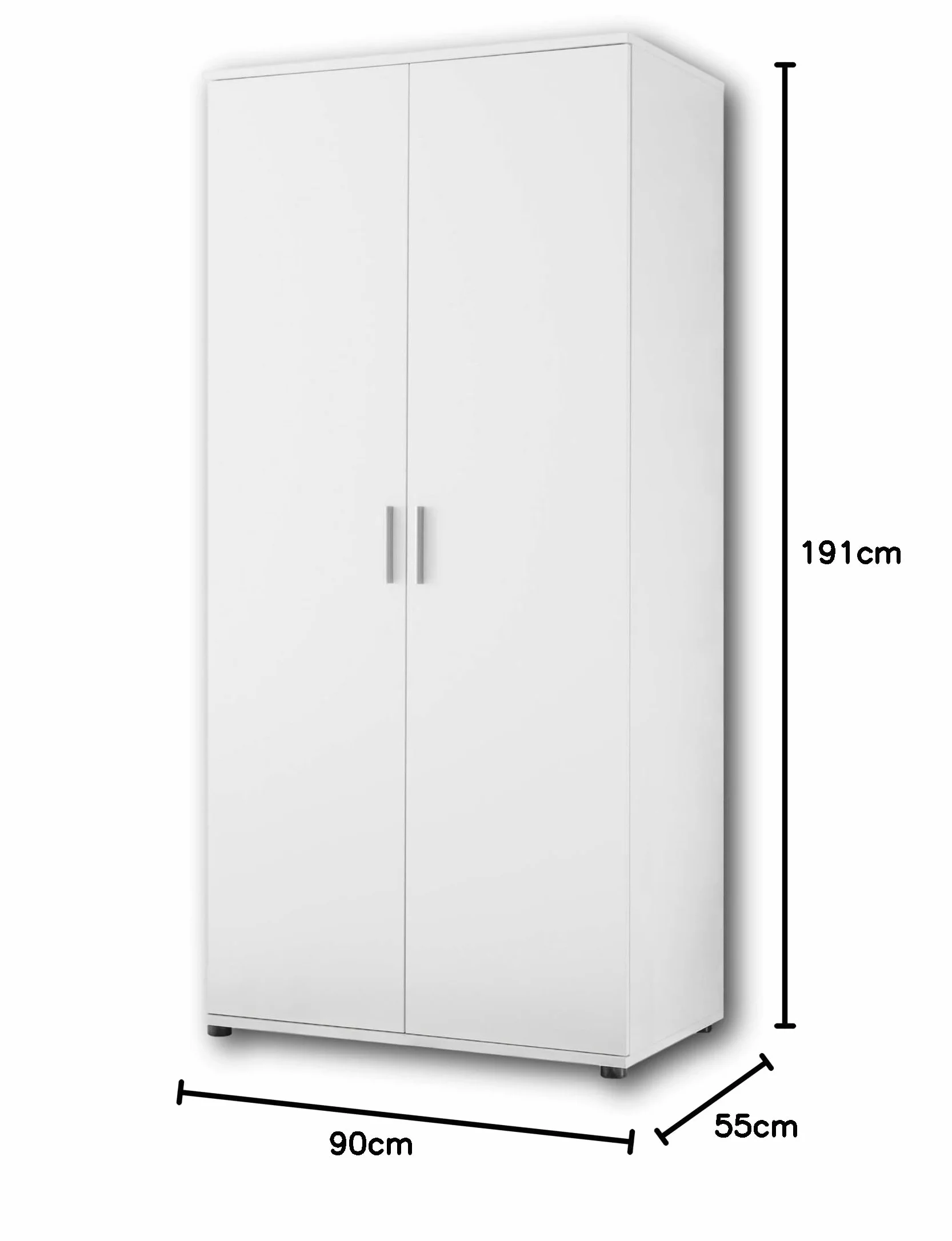 Stella Trading Bibo Armadio bianco 90x191x55 cm