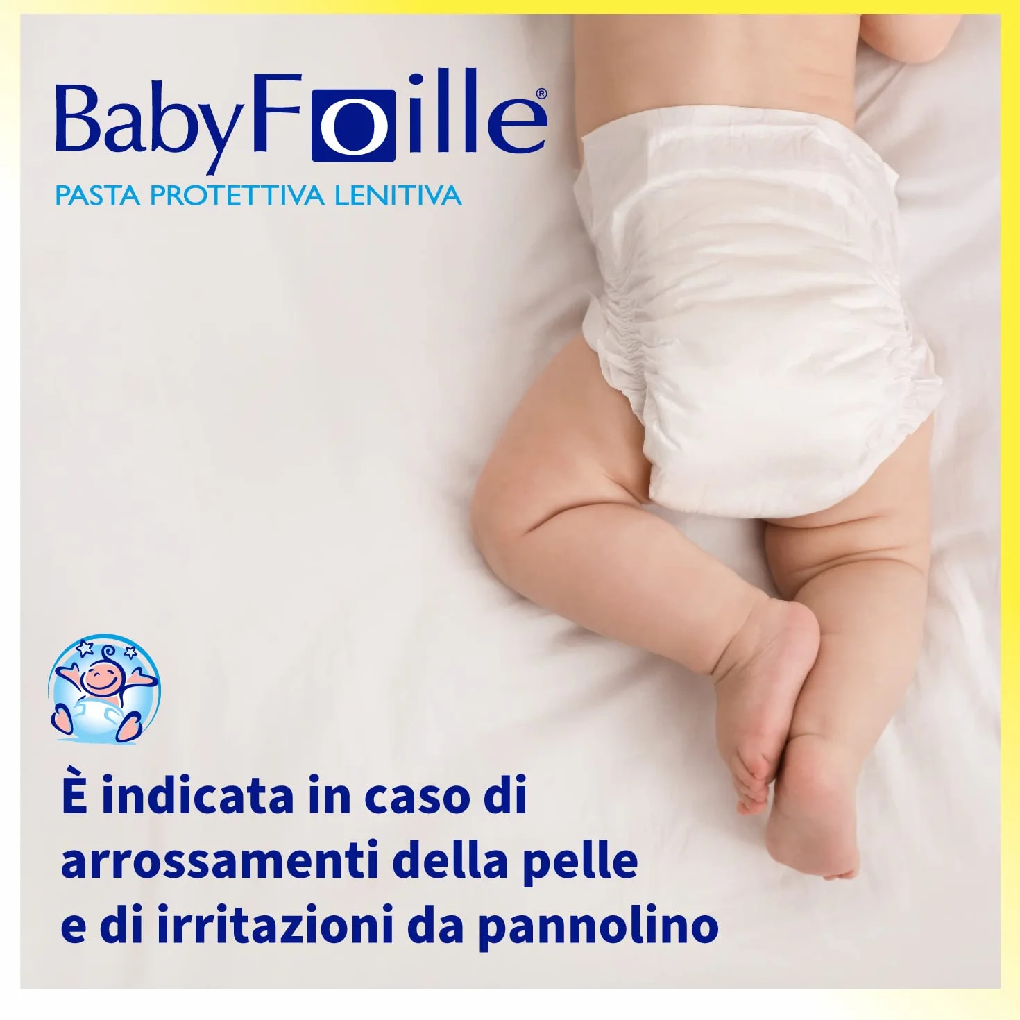 Foille Baby Pasta protettiva lenitiva neonato arrossamenti pelle irritazione pannolino Ossido di Zinco Olio di Pesce 2x145g