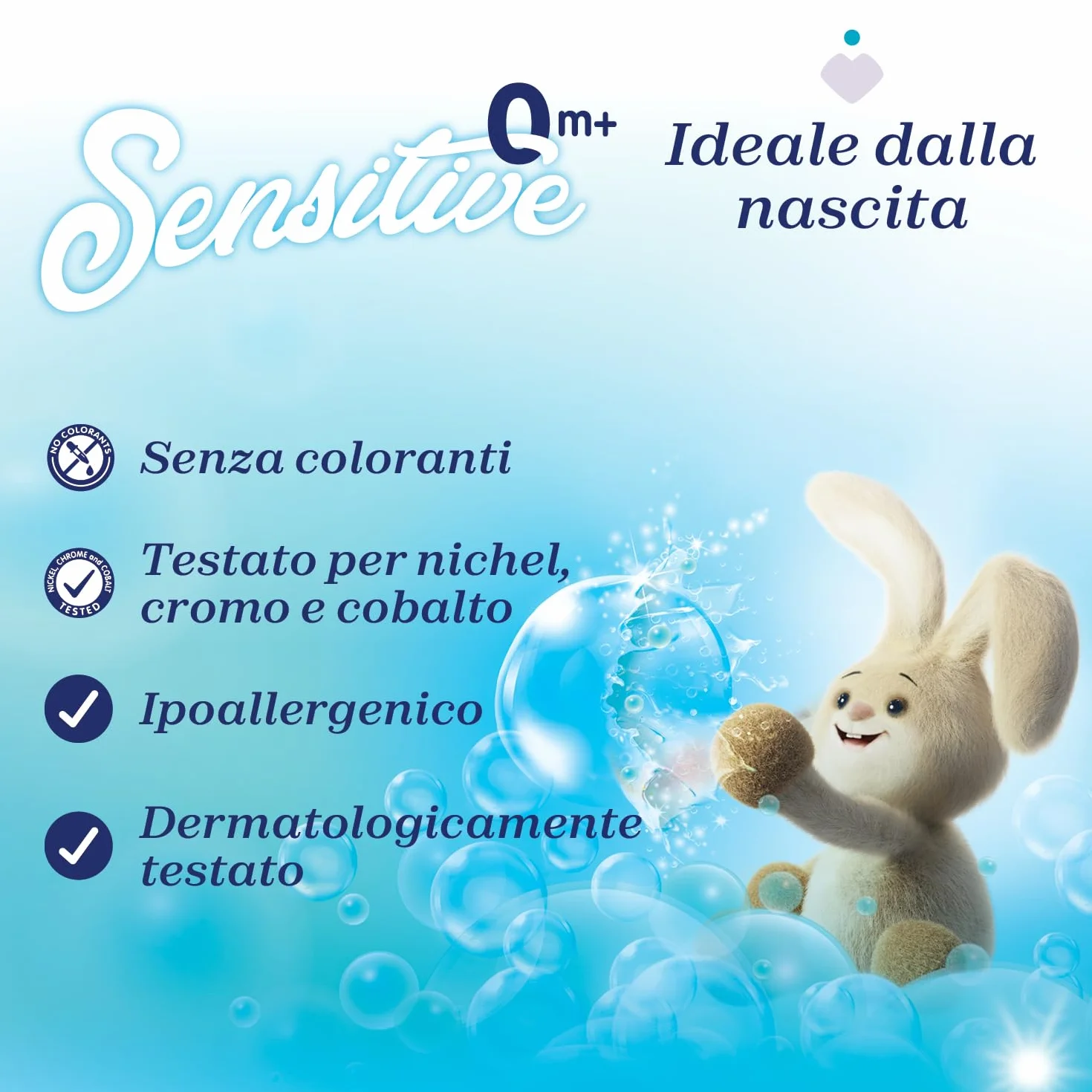 Chicco Sensitive Detersivo Bucato Ipoallergenico 1.5 litri Confezione da 3 flaconi
