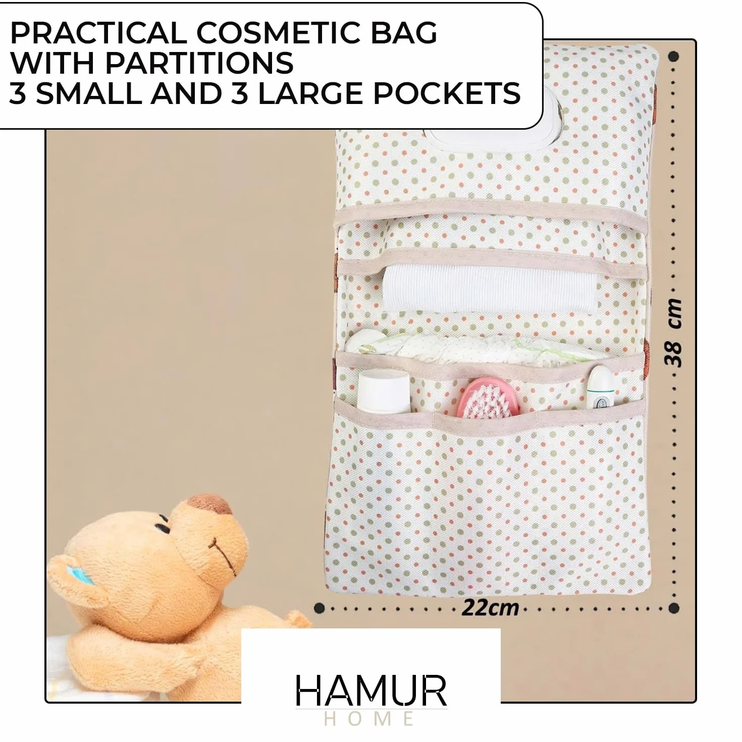 HAMUR HOME Porta Pannolini Pieghevole Da Passeggio 2in1 Organizzatore