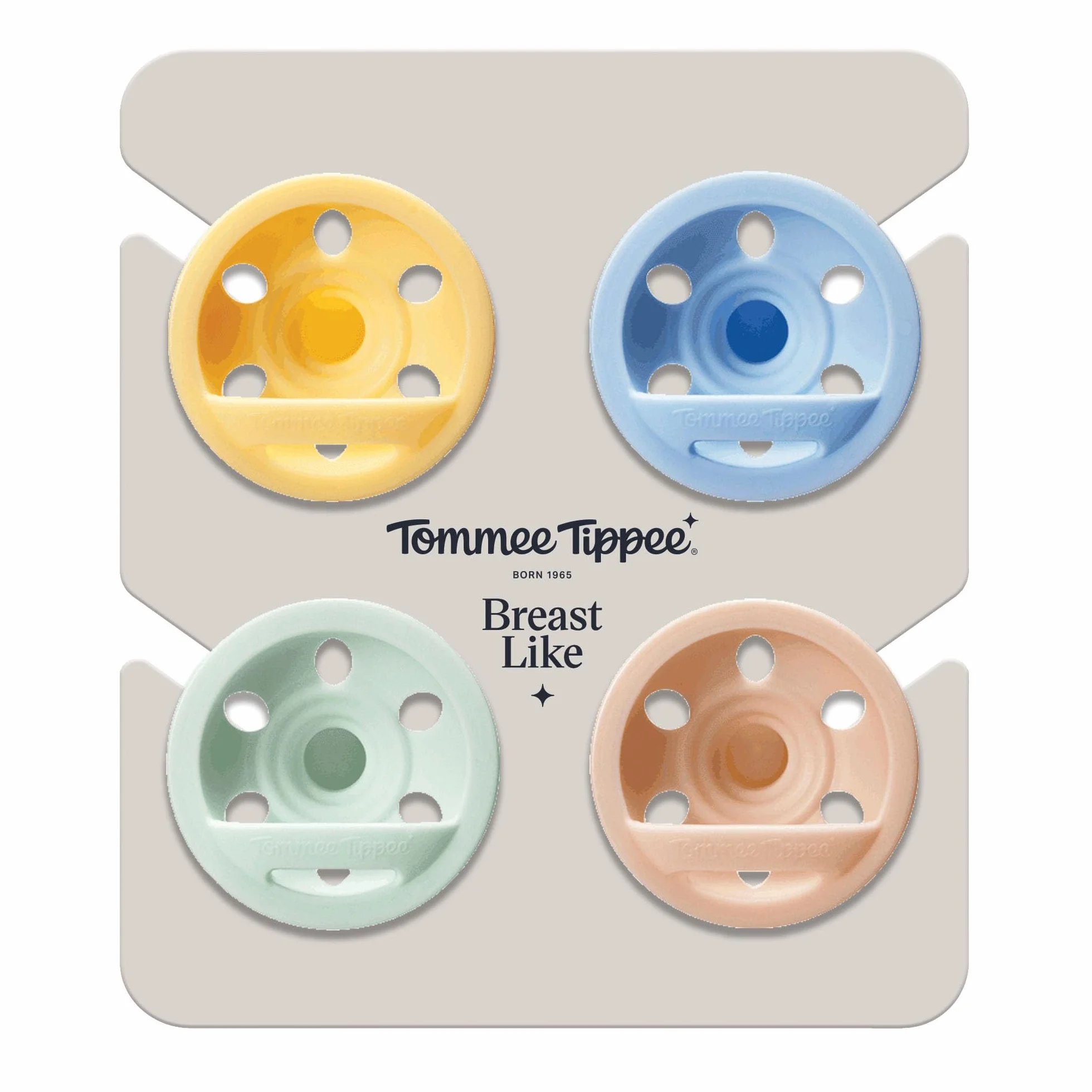 Tommee Tippee Ciuccio Simile al Seno 0-6 Mesi Confezione da 4 Succhietto Ortodontico Leggero Silicone