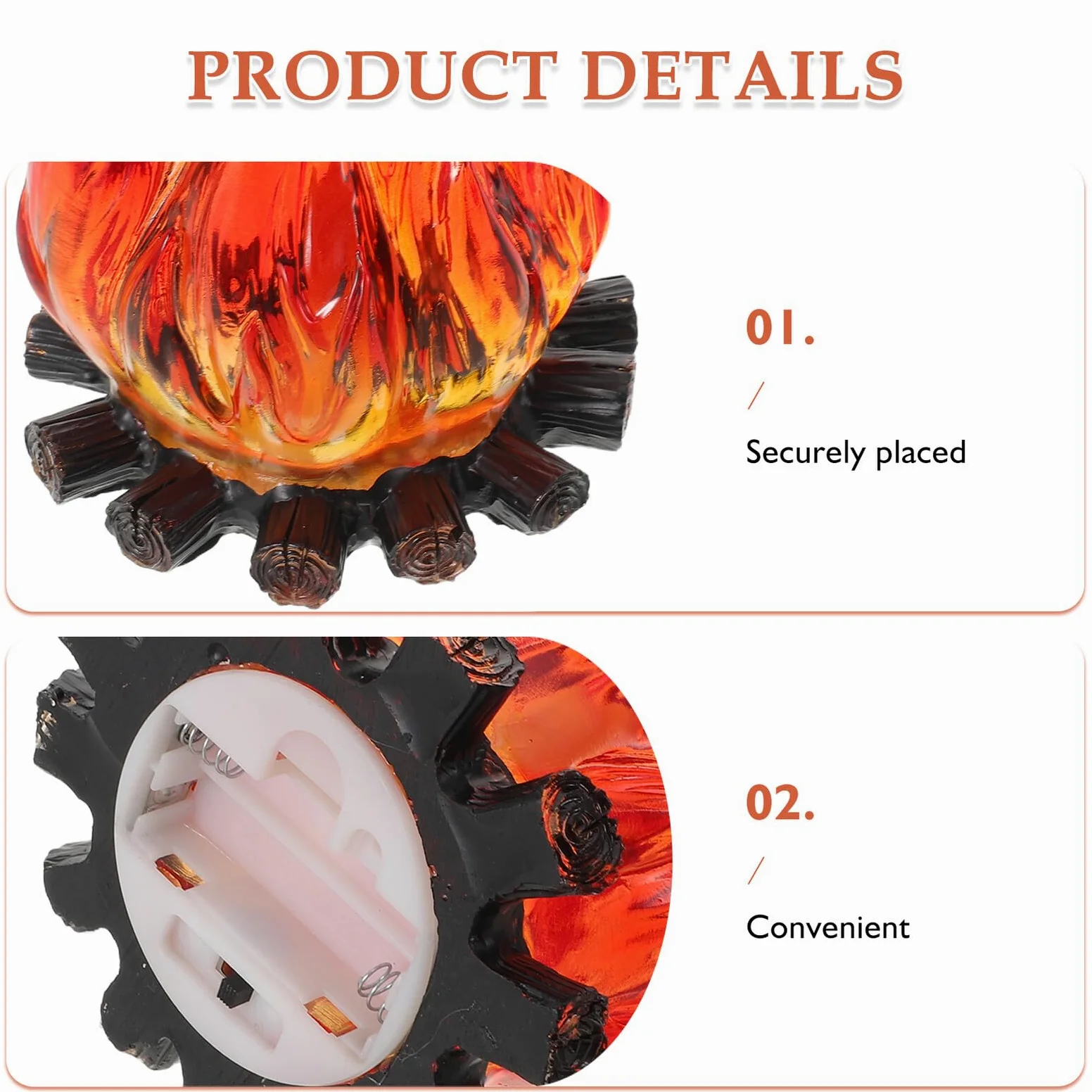 Luce Notturna per Falò LED con Effetto Fiamma Artificiale Lampada Decorativa per Fuoco Finto Luce da Campeggio Portatile per Esterni per Decorazioni Festive Interne ed Esterne
