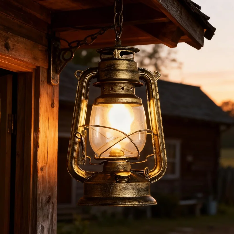 XINYASEE Lampade a sospensione per esterni, lampada vintage impermeabile, lampada a sospensione per giardino, lampada per gazebo, resistente alla pioggia, grado IP44, base a vite E27