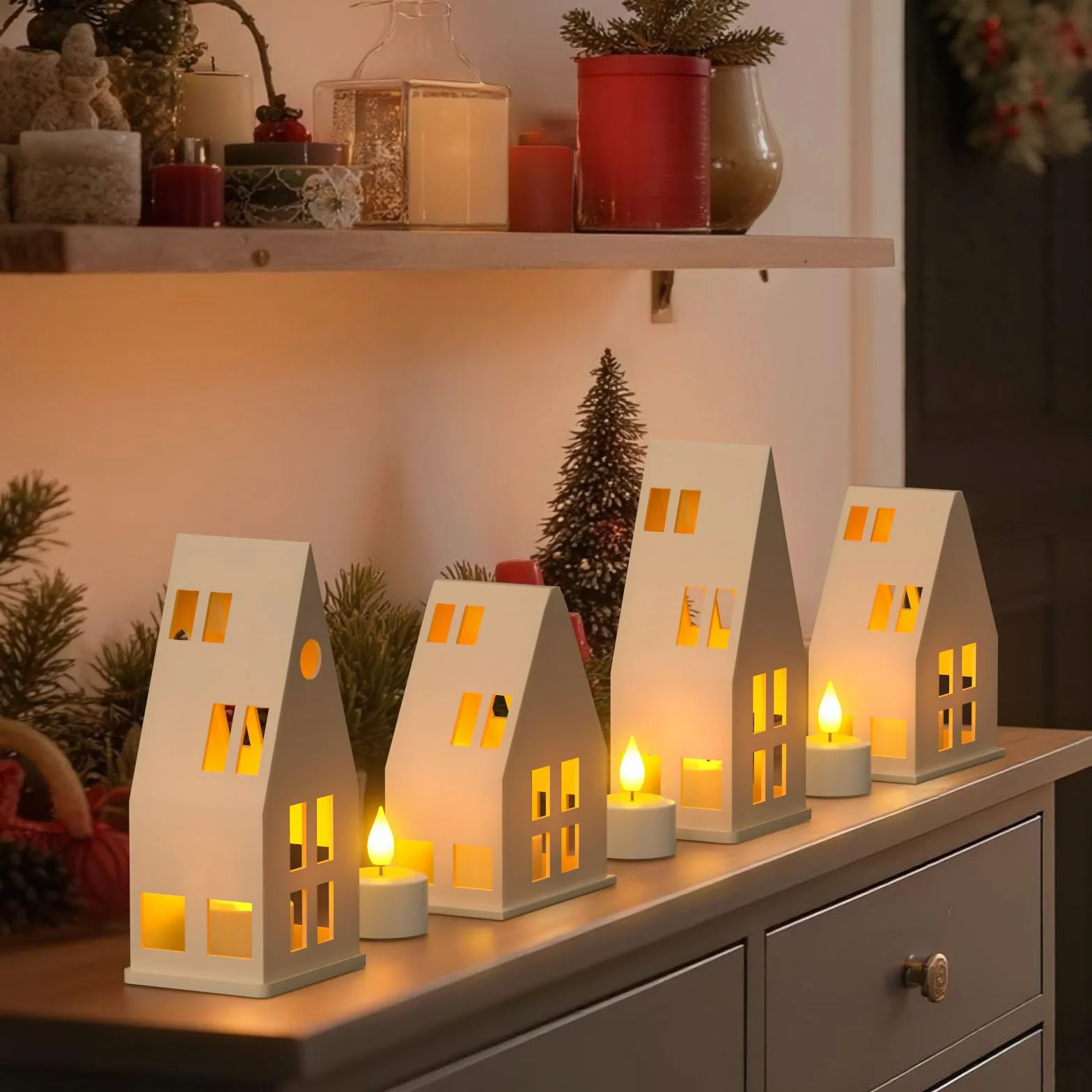 PChero Ricaricabili Tea Light Candele Led con Telecomando, 12 Pezzi Mini Candele Tealight Luci a Led Batteria Natalizie Decorative Finte Elettriche Effetto Reale Per Halloween Natale Decorazioni Casa