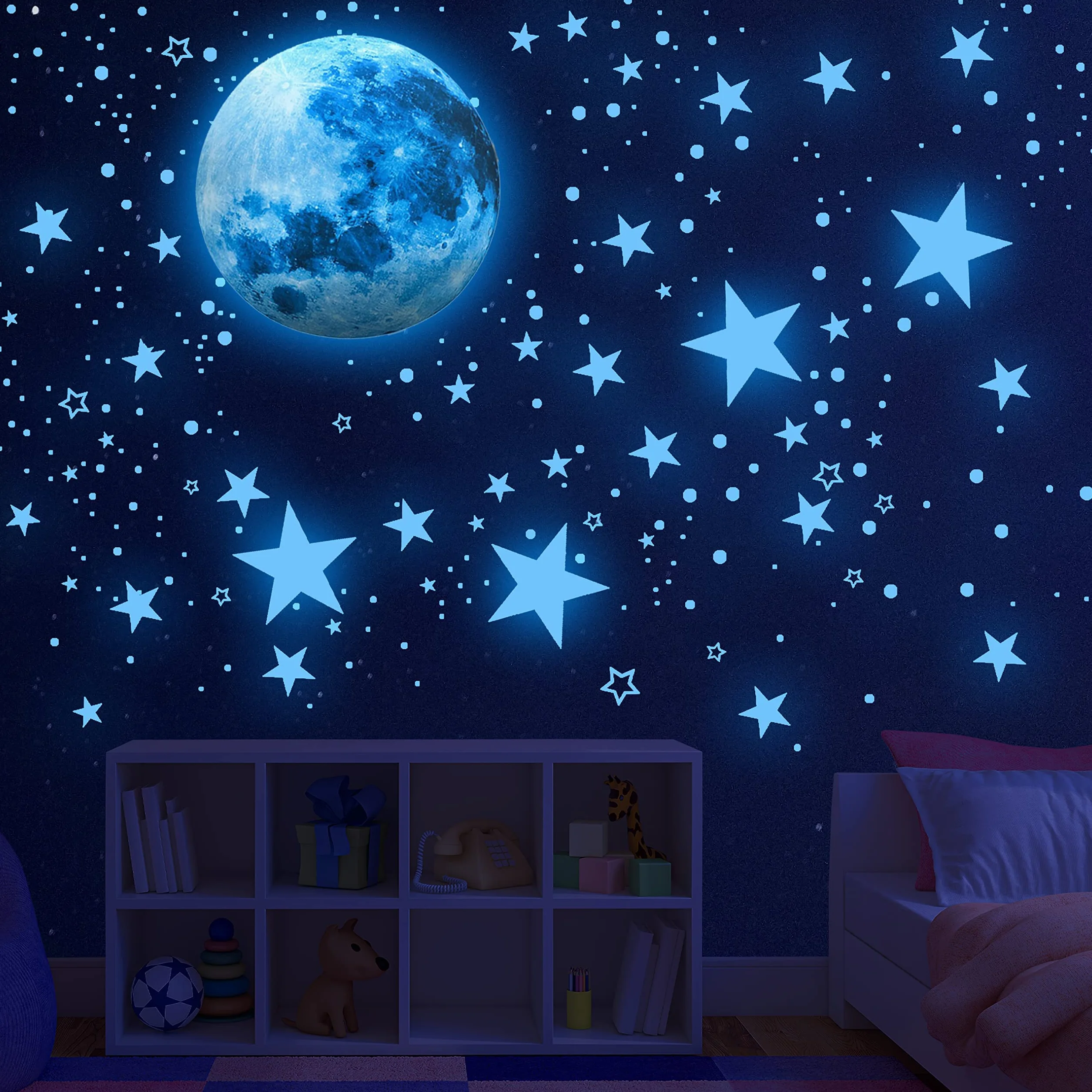 Stelle Fluorescenti Adesive Soffitto Adesivi Murali Bambini Decorazione Parete 498PCS