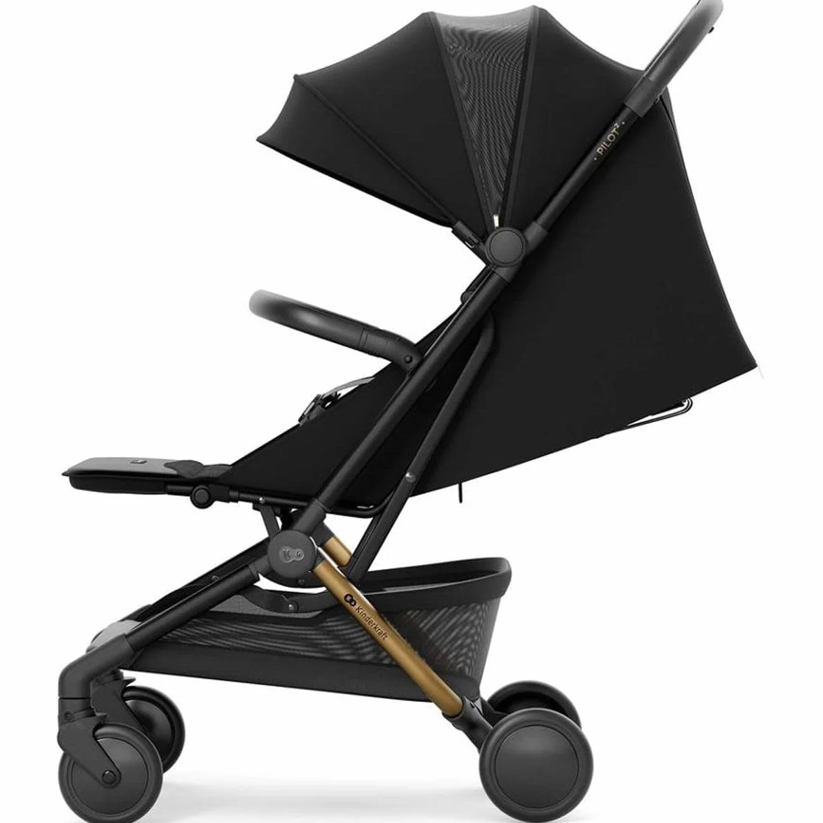 Kinderkraft PILOT 2 Passeggino Leggero Pieghevole UPF 50+ Cinture 5 Punti Nero