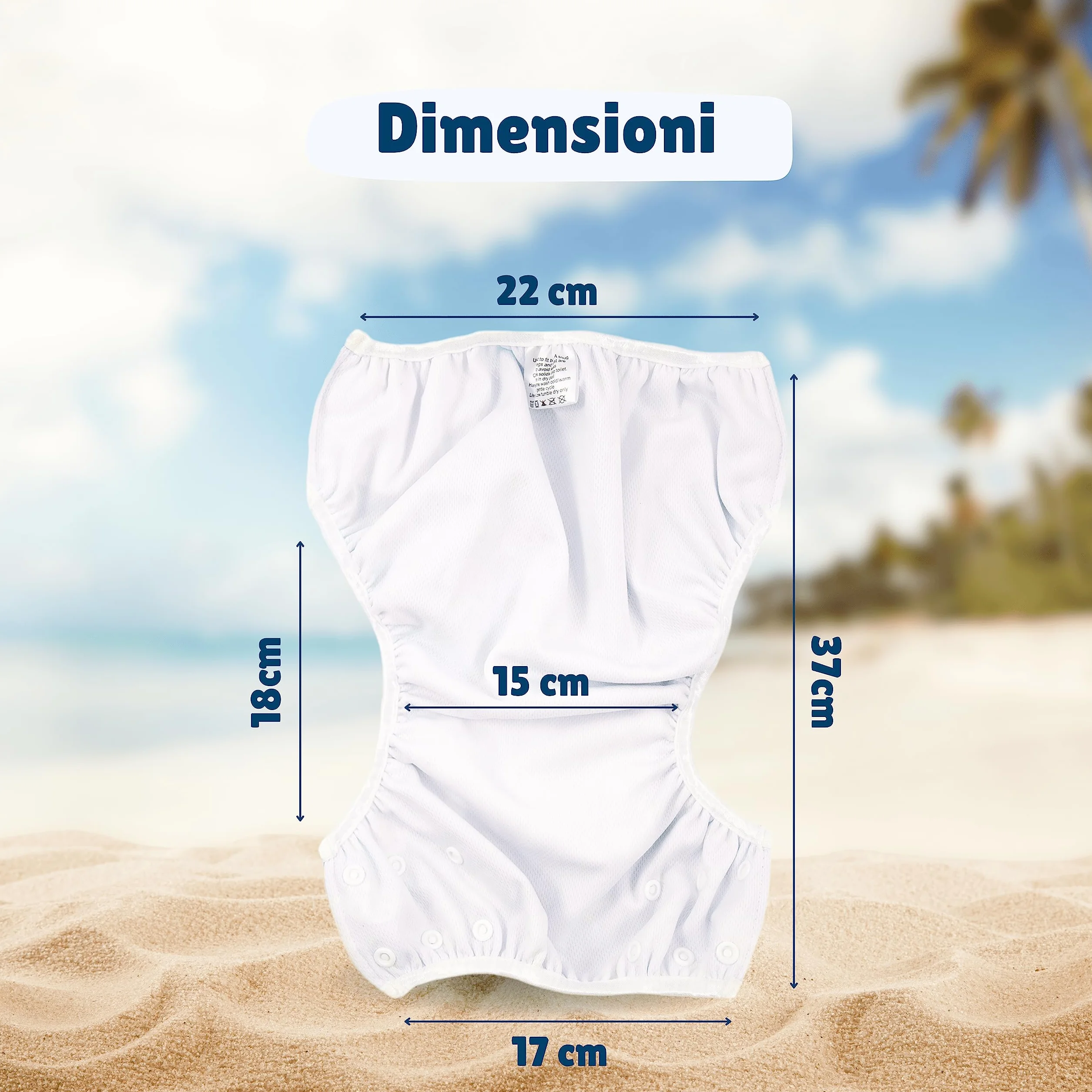 Pannolini Costumino Contenitivo Neonata per Piscina e Mare Lavabile Riutilizzabile Regolabile fino a 2 anni con Borsetta Impermeabile