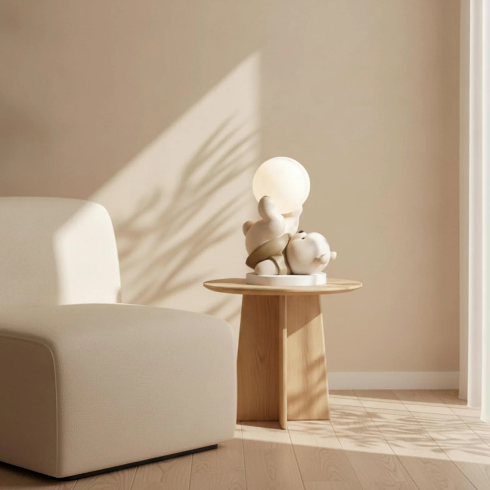 predolo Luce Notturna a Forma di Orso Decorativa Decorazione Calda Soprammobile per Bambini, Cameretta, Oro