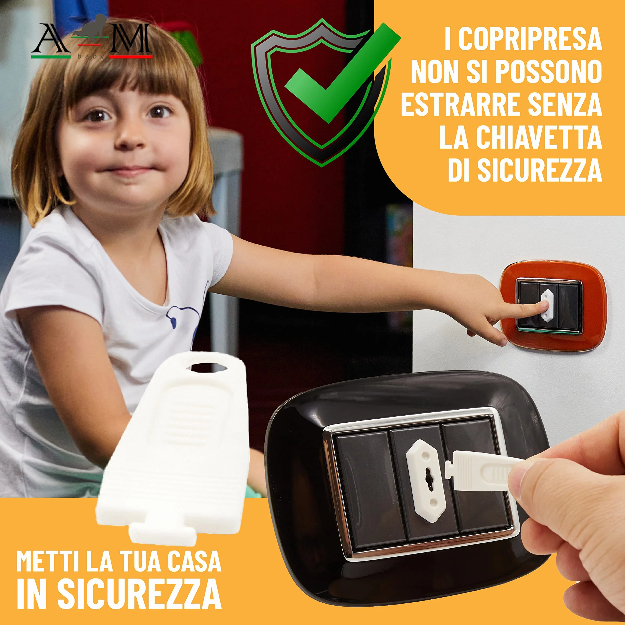 A&M Italia Copriprese per Bambini 20 sztuk ABS Certyfikowane EN-71