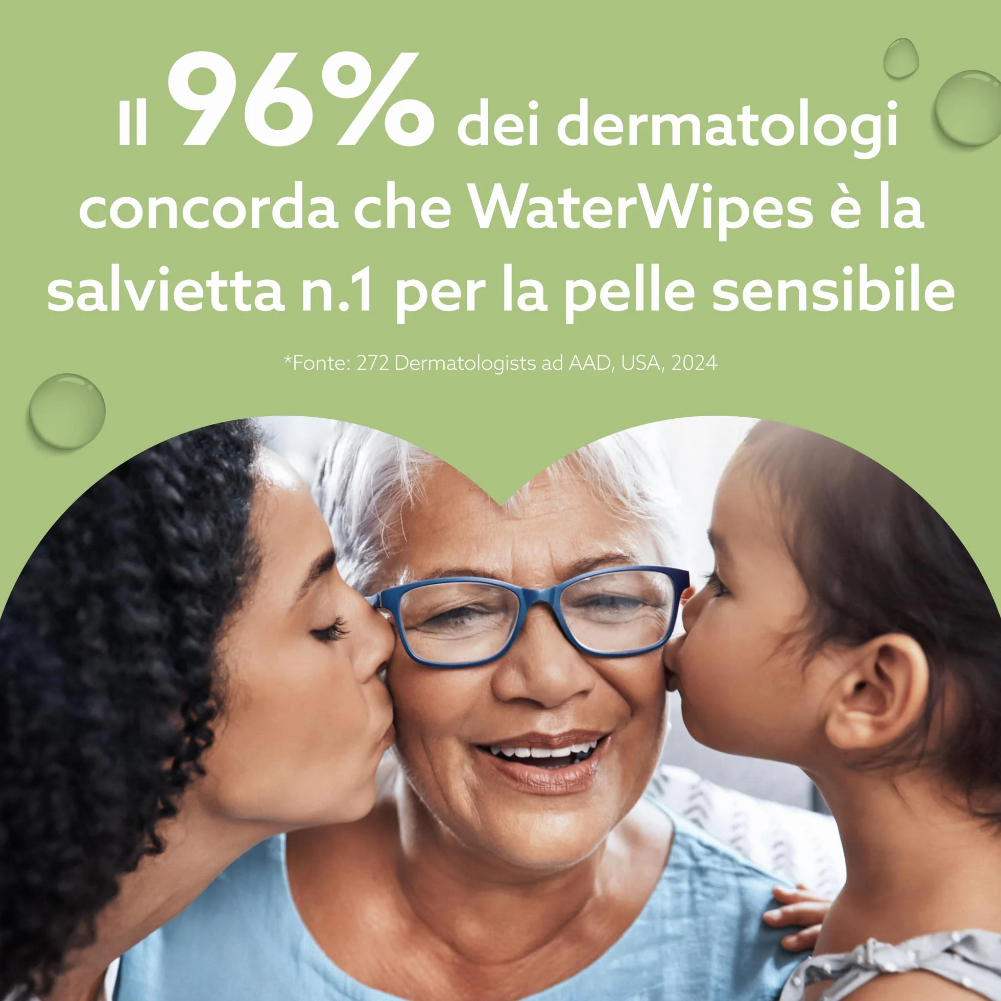 WaterWipes Salviettine Neonati Bambini Piccoli 720 Pezzi 12 Confezioni 99,9% Acqua Senza Profumo
