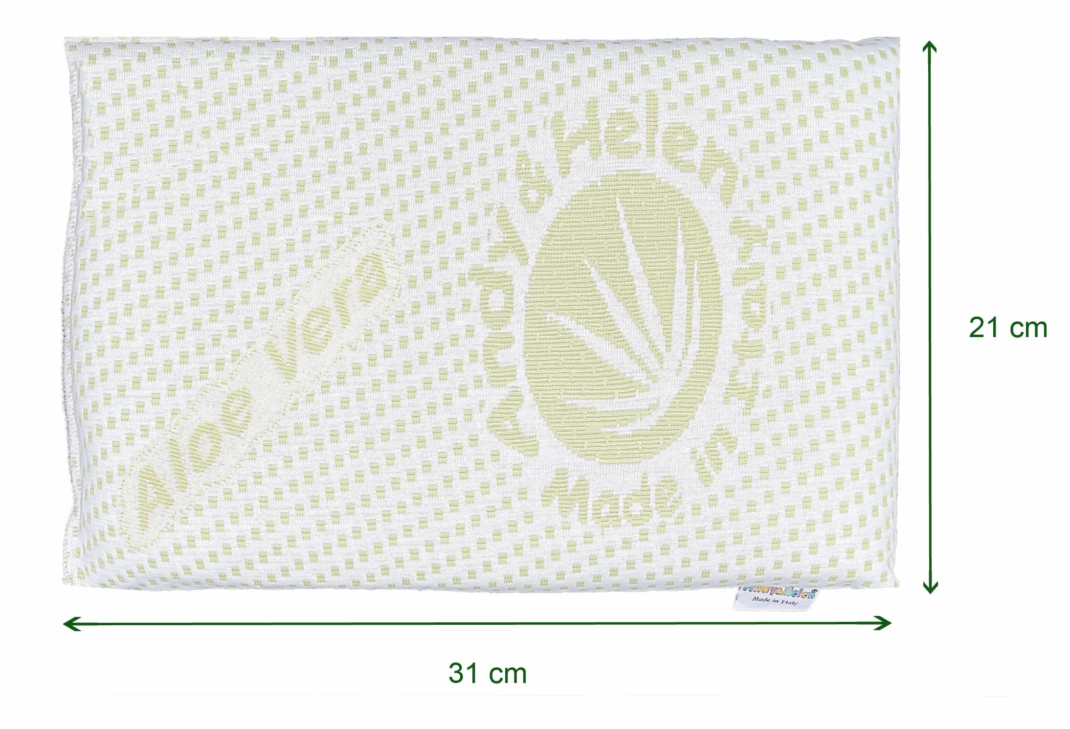 ANDY & HELEN Cuscino Culla Antisoffoco Aloe Vera 31x21x3 cm