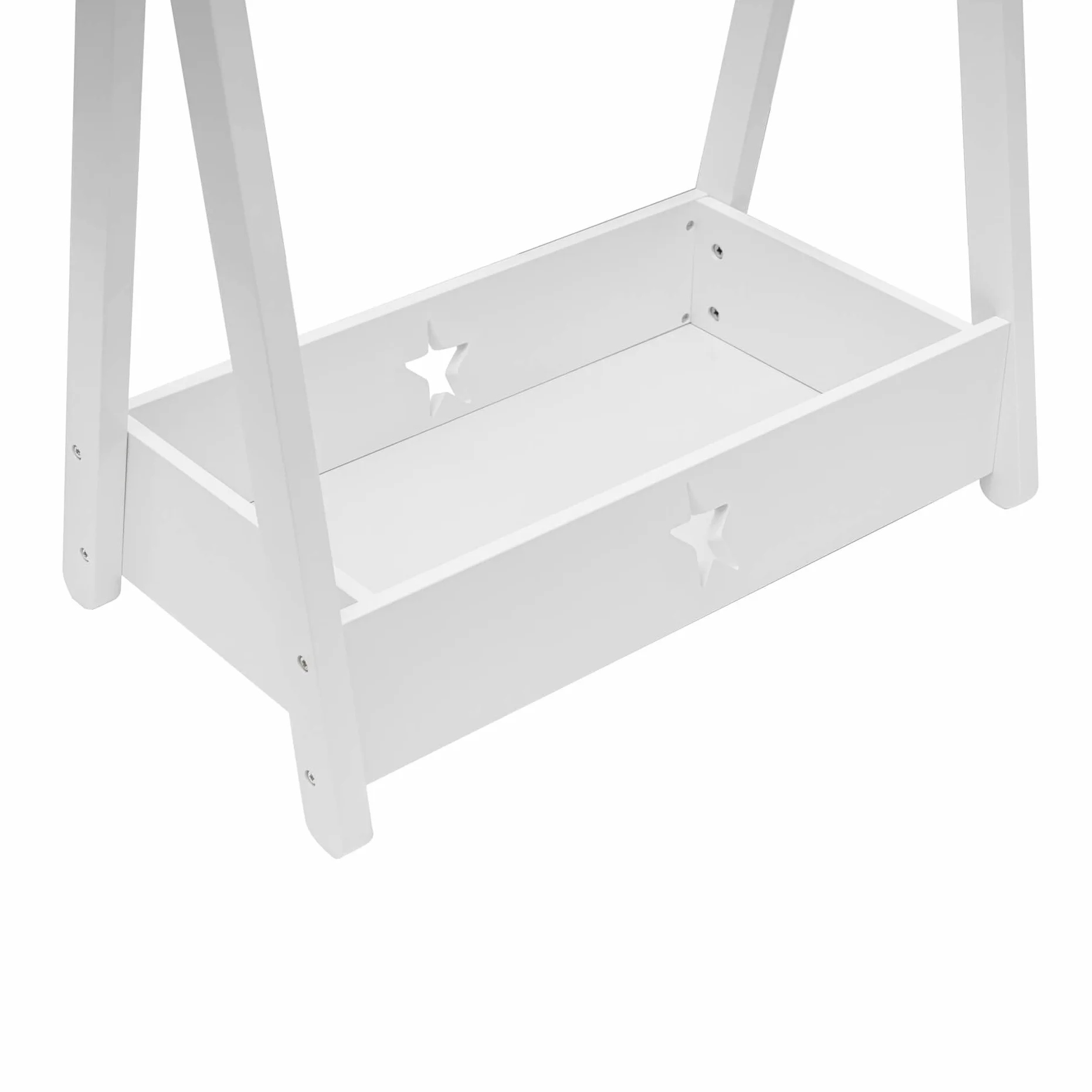 Rebecca Mobili Appendiabiti Per Bambini Guardaroba A Giorno Bianco MDF Pino 118x82x42 cm