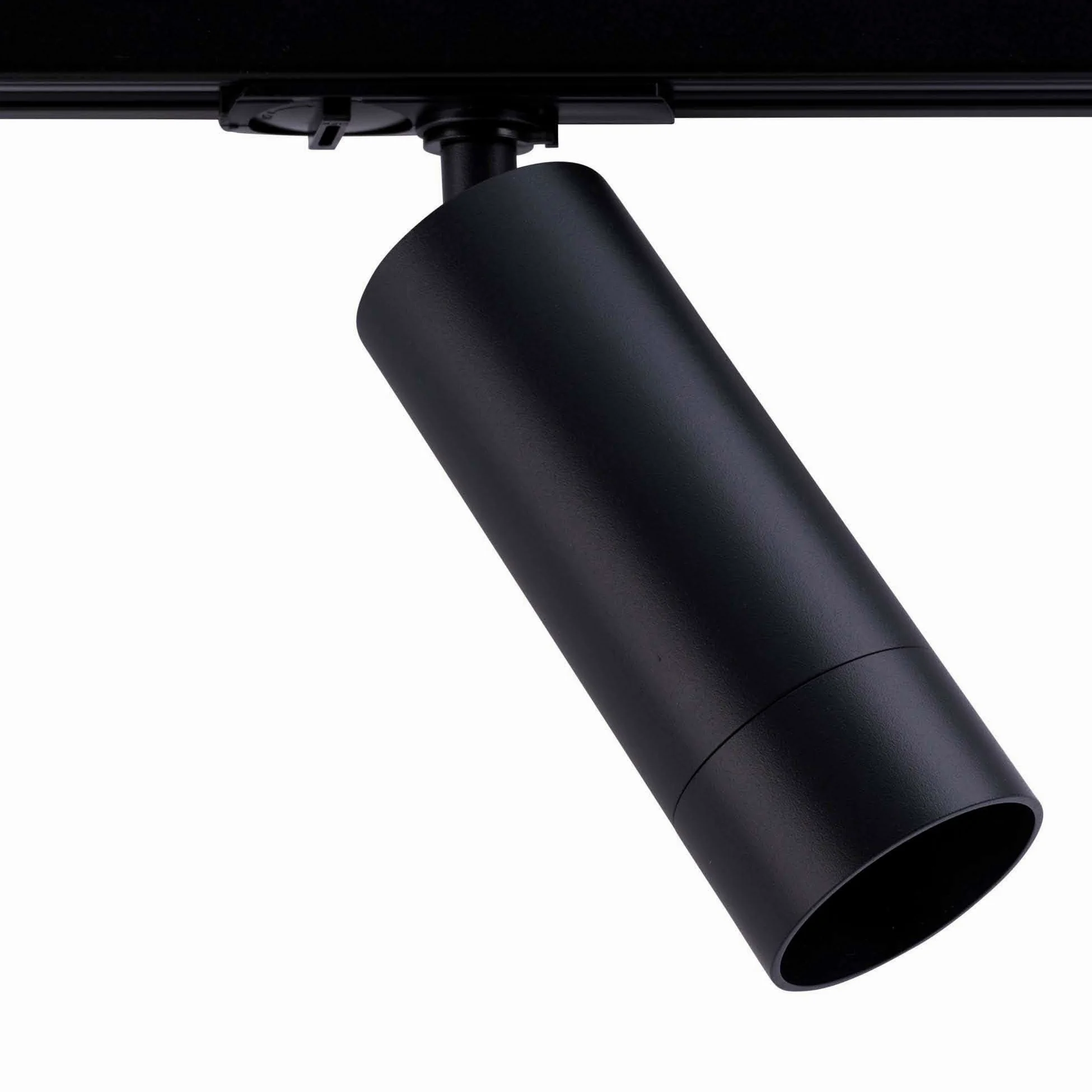 Ledvion Sistema di Binario 1m Monofase Nero 2 faretti senza lampadina GU10 | Per soggiorno cucina e sala da pranzo con luce orientabile