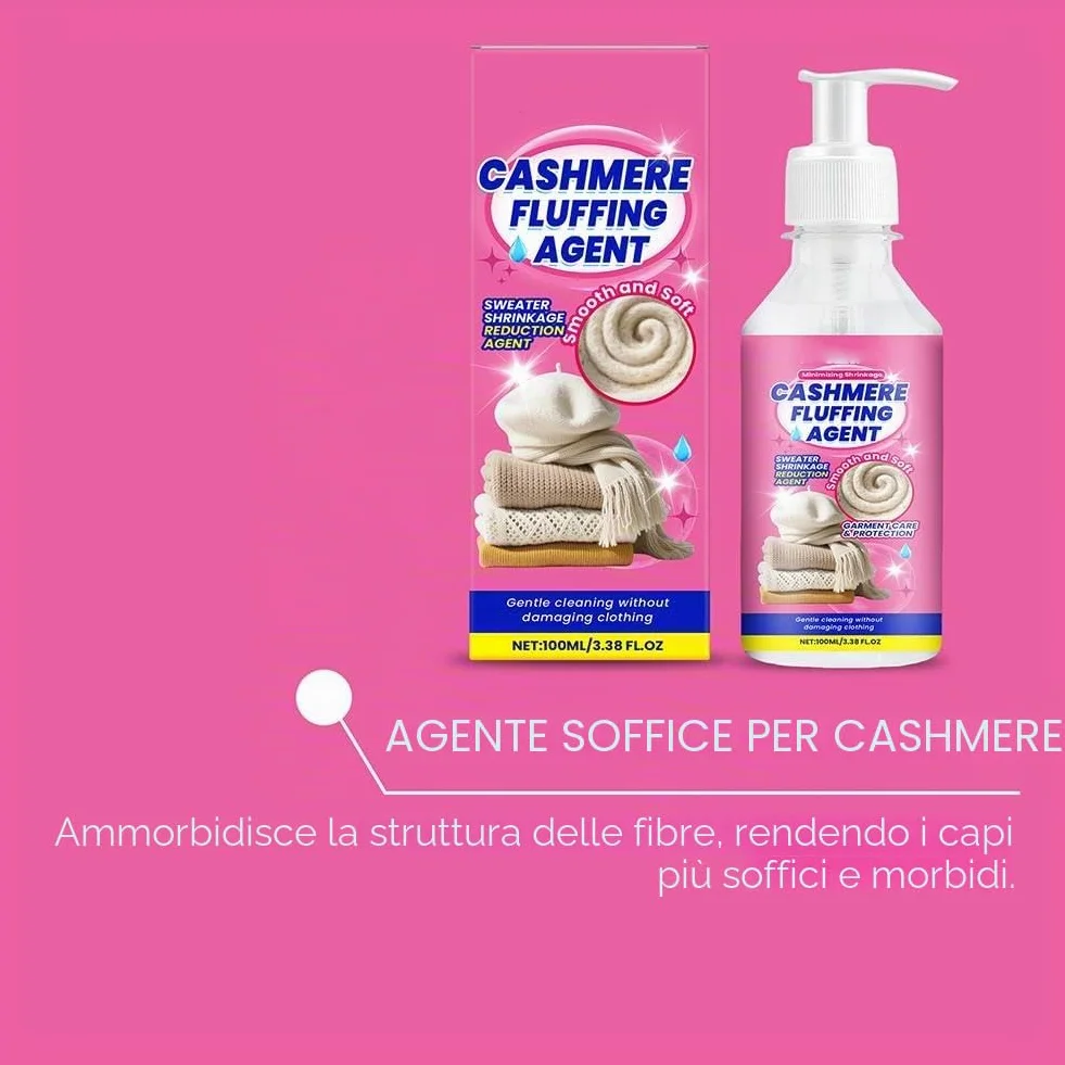 Soluzione riparatrice restringente per maglioni di lana 100 ml, ripristina tessuti lana e cashmere, trattamento nutriente