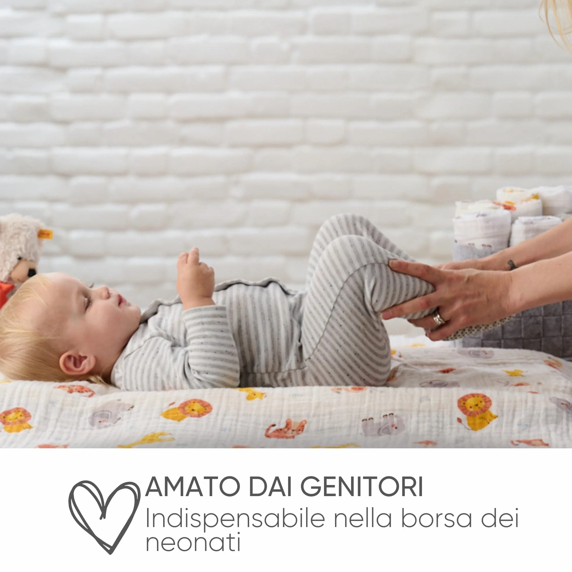 Bloomsbury Mill Mussole Neonato Cotone Set 6 Teli Quadrati 70x70cm 100% Cotone Biologico Animali Giungla